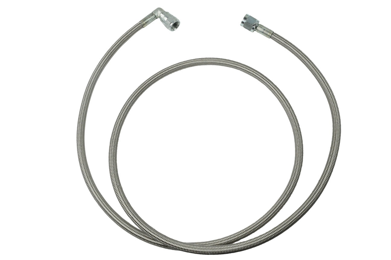 Bonehead Performance 4AN Stainless Steel Braided Turbo Oil Feed Line – 60" – Lifetime Warranty – Made In USA