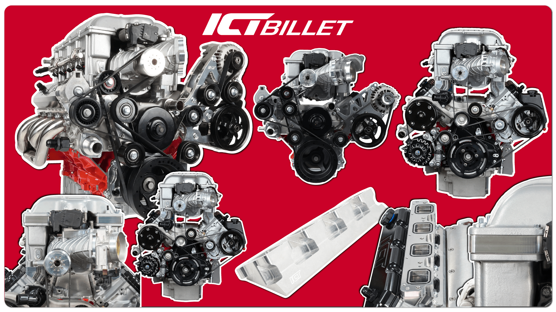 Hellcat Supercharger Support for LS and LT Engines by ICT Billet - ICT Billet