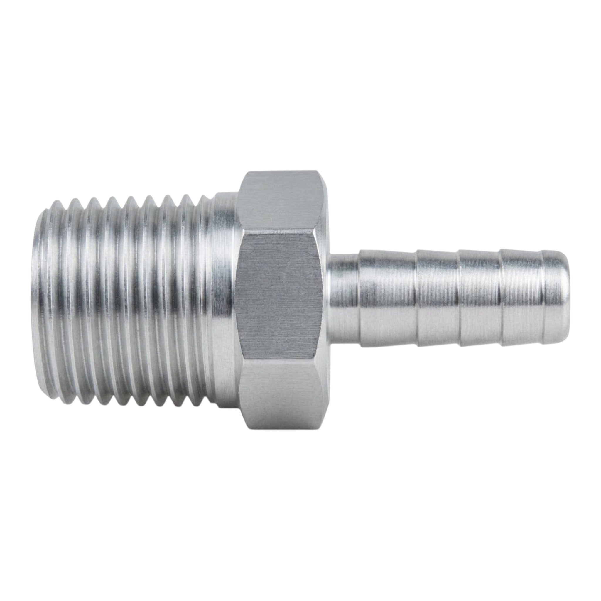 1/2" NPT to 3/8" Hose Barb Fitting - ICT Billet AN840-06-08A
