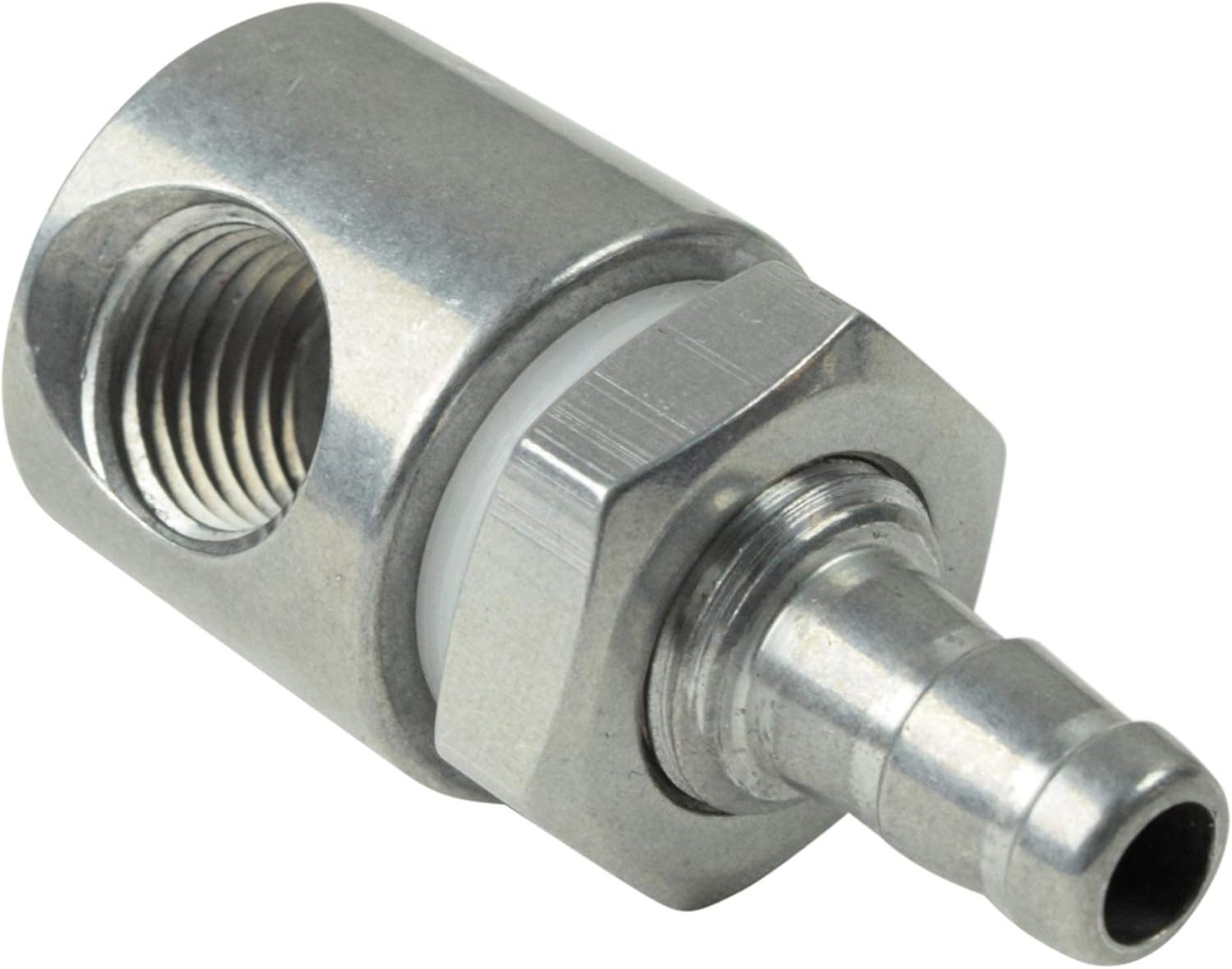 1/4"npt female to 90 degree 3/8" Hose Barb Bulkhead Fitting - ICT Billet 551660