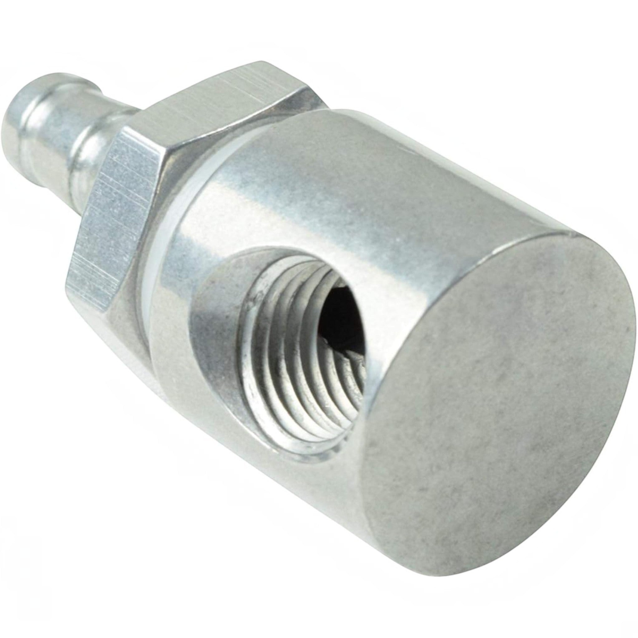 1/4"npt female to 90 degree 3/8" Hose Barb Bulkhead Fitting - ICT Billet 551660