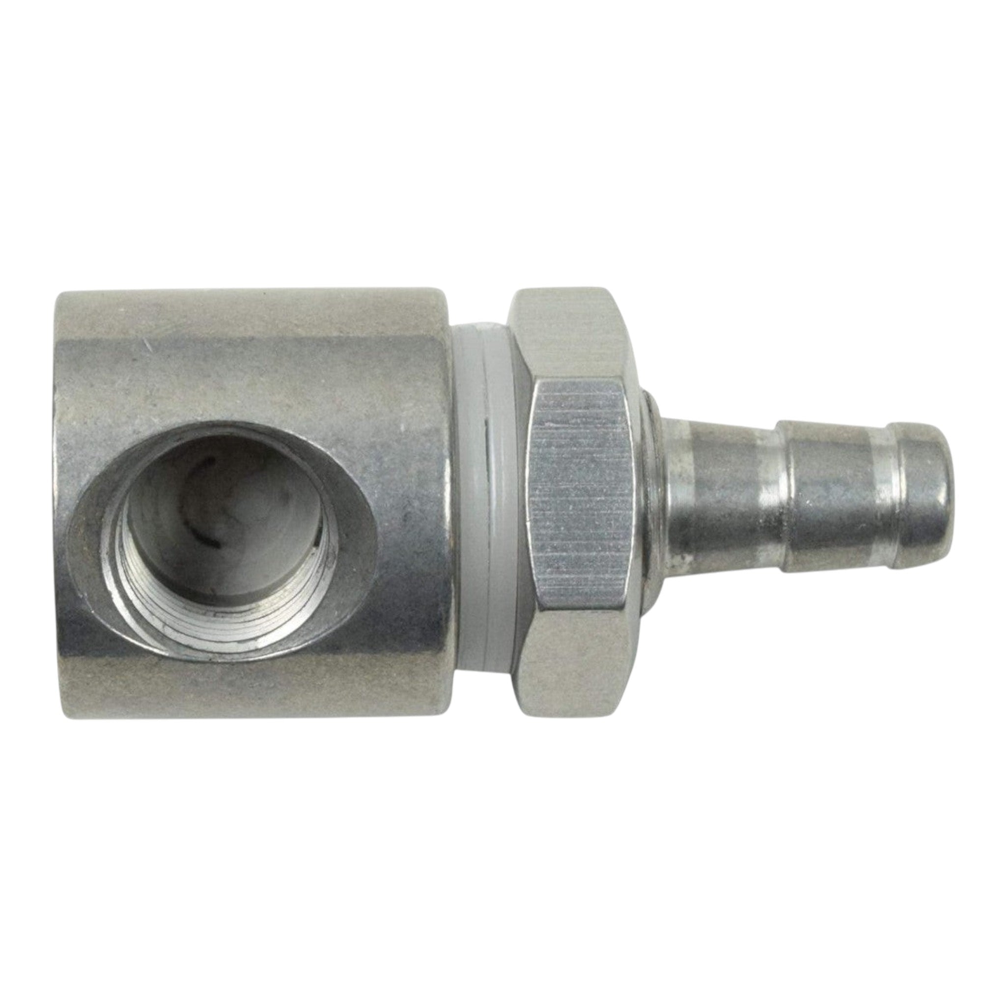 1/4"npt female to 90 degree 3/8" Hose Barb Bulkhead Fitting - ICT Billet 551660