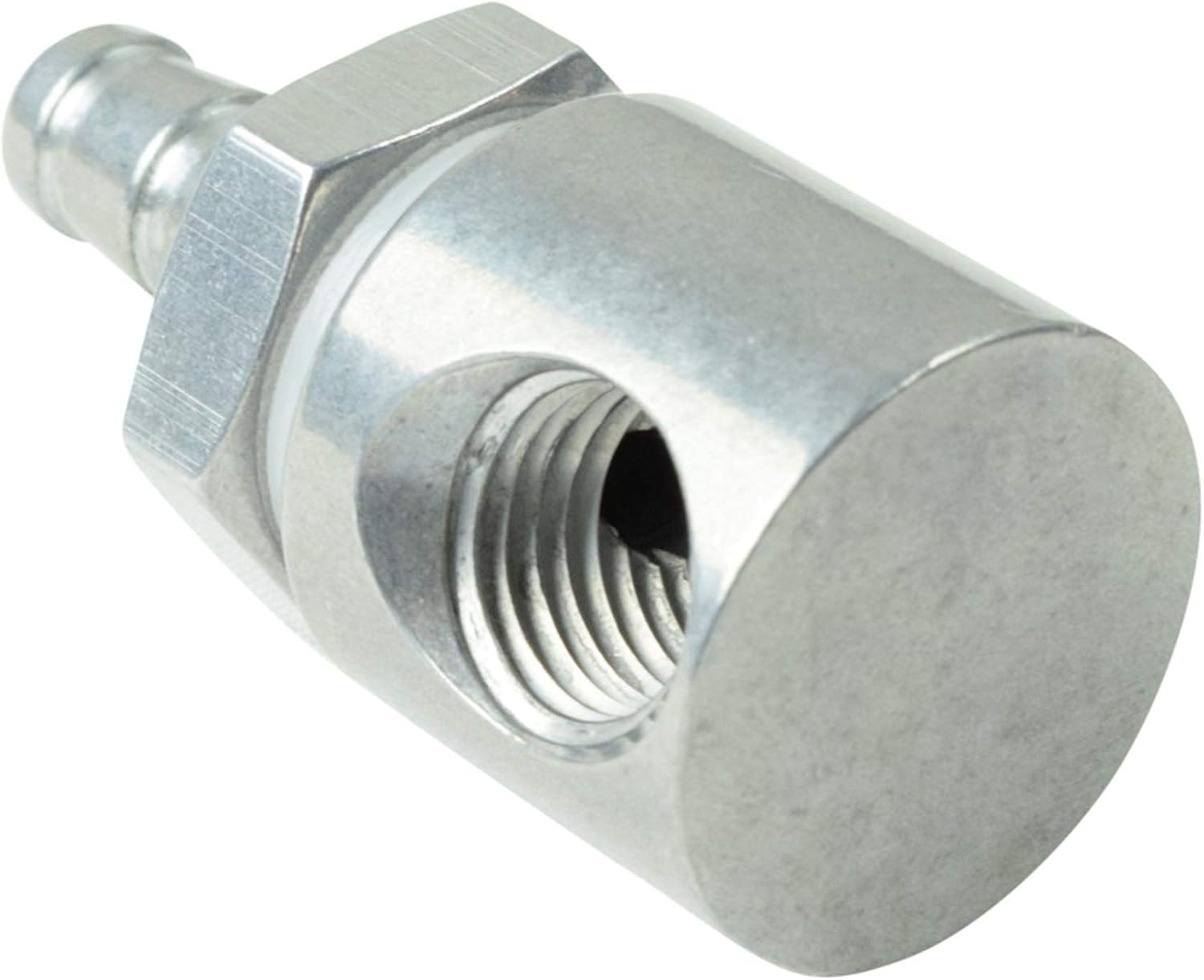 1/4"npt female to 90 degree 3/8" Hose Barb Bulkhead Fitting - ICT Billet 551660