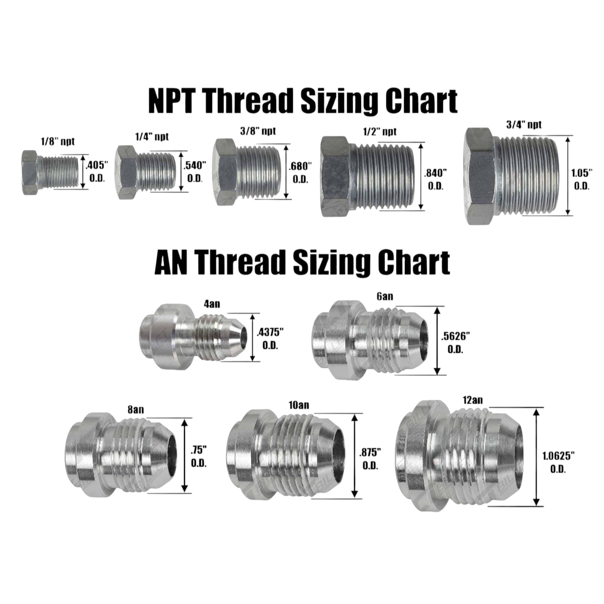 1/8" NPT to 5/16" Hose Barb Fitting - ICT Billet AN840-05-02A
