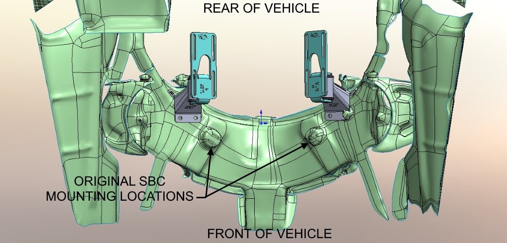 1955 - 1957 Chevy Tri - 5 LS Engine Mount Kit - ICT Billet EM-LS-TR105