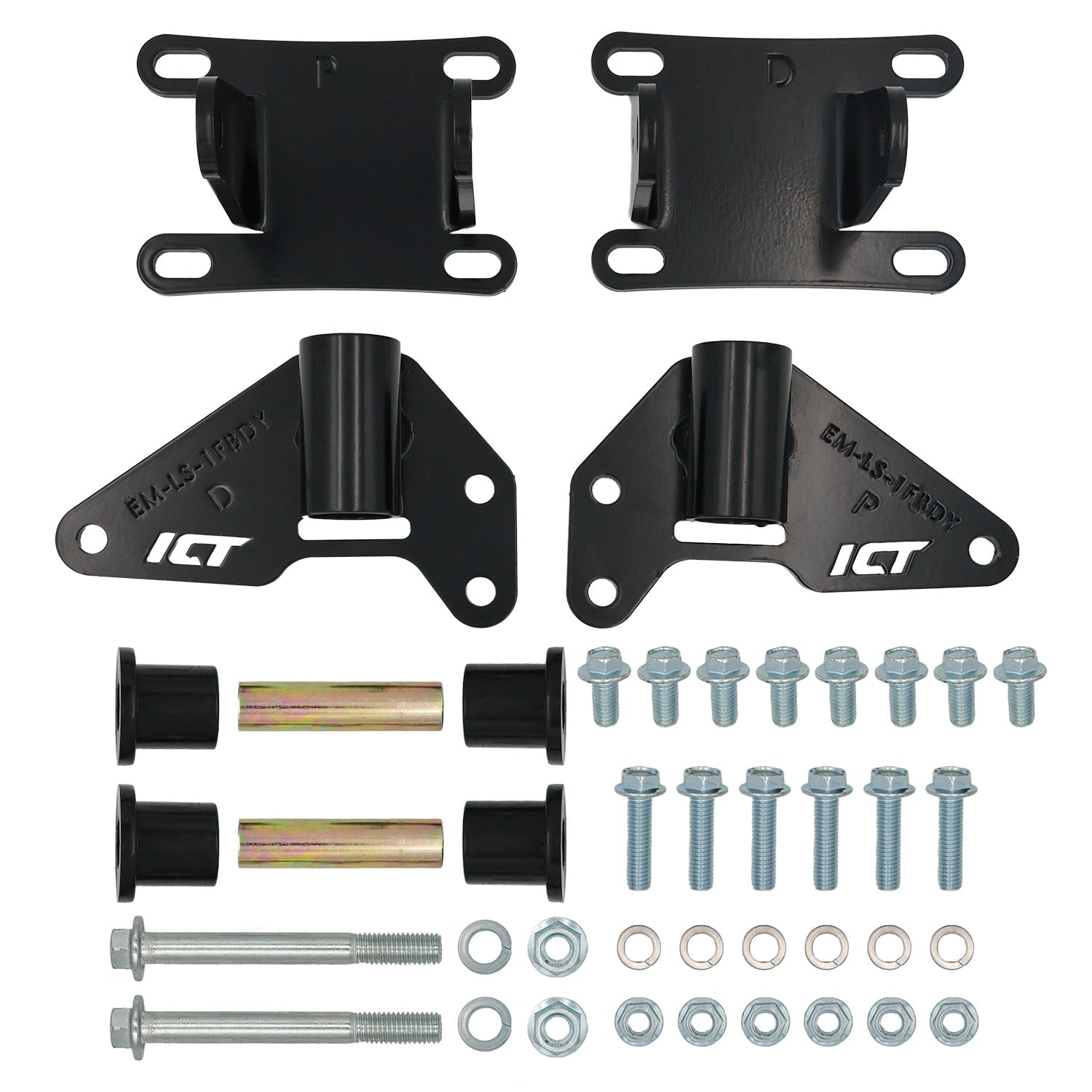 1967 - 1969 Camaro - LS Engine Mount Kit - ICT Billet EM-LS-1FBDY