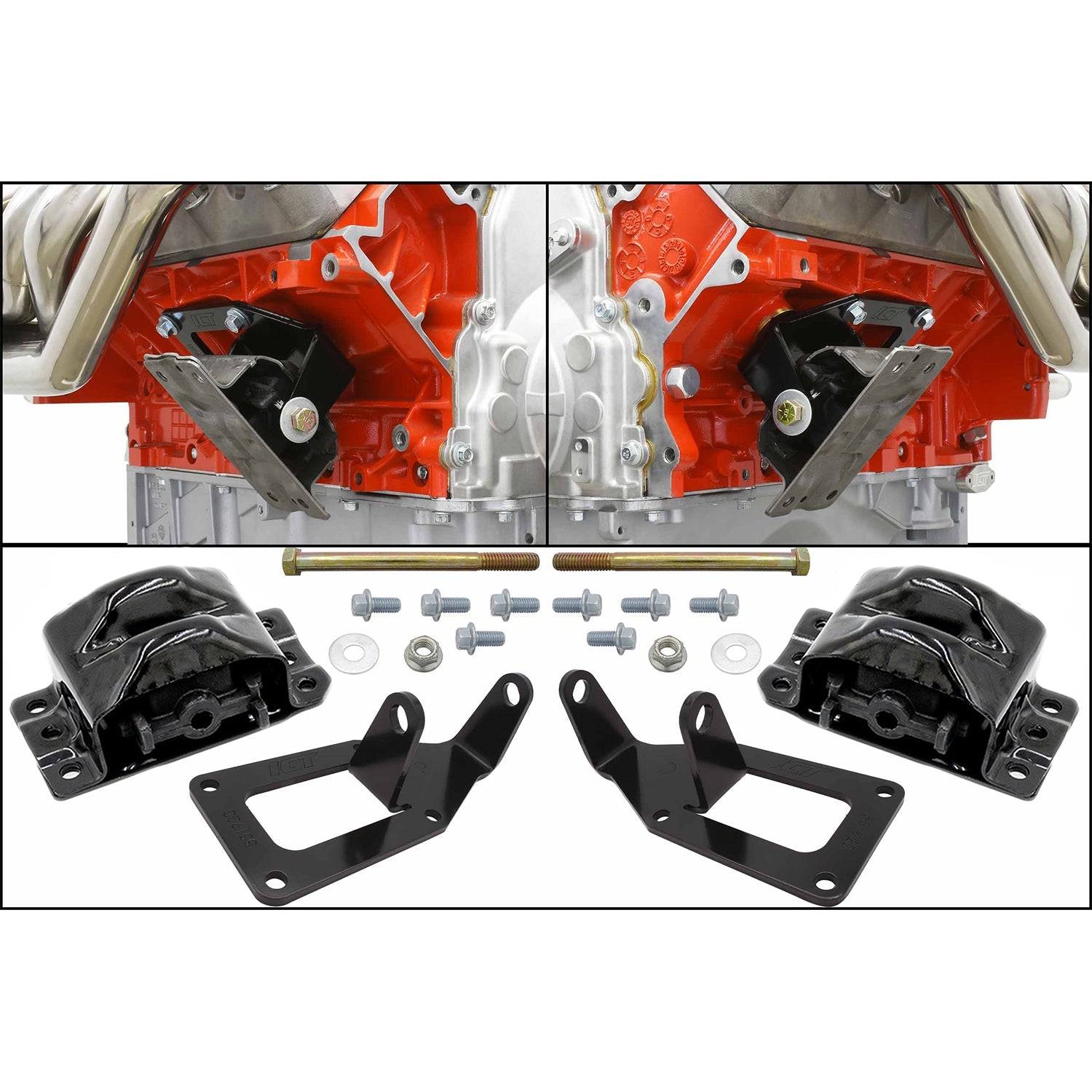 1973 - 1979 3rd Gen X Body LS Engine Mount Kit - ICT Billet EM-LS-3XBDY