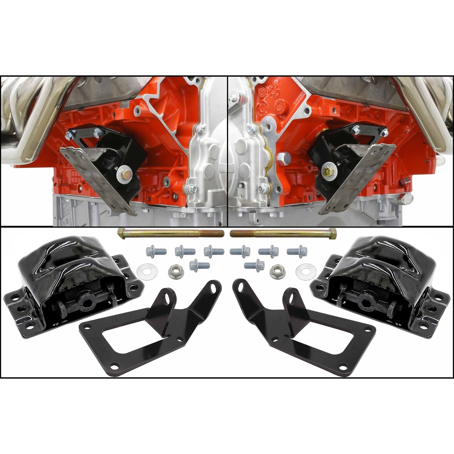 1973 - 1987 Chevy Square Body Truck - LS Swap Engine Mount Kit for 2WD 4WD LS1 LS3 - ICT Billet 5510-KIT003EM