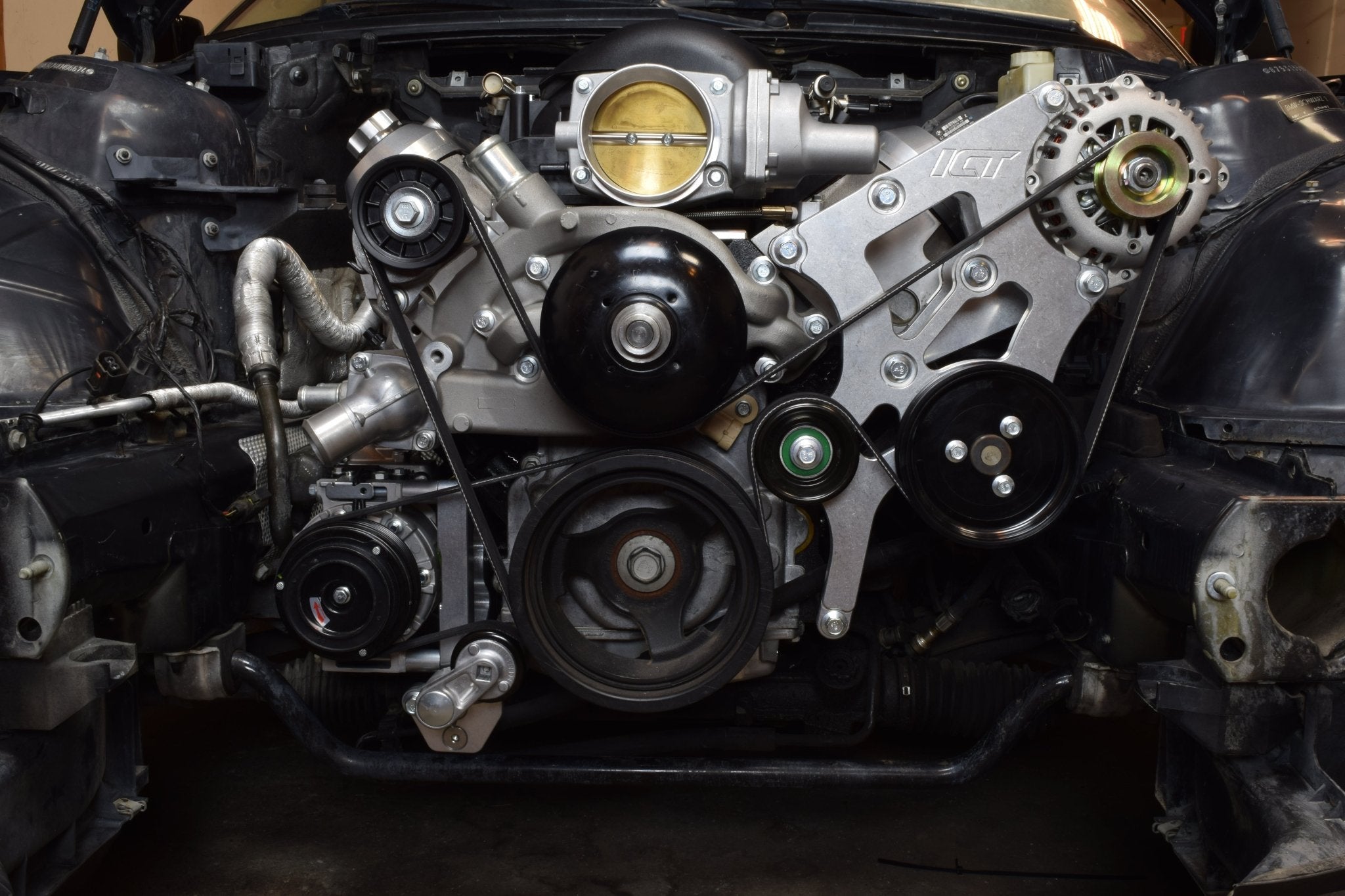 1992 - 2006 BMW E36 and E46 LS Engine Mounts - ICT Billet EM - LS - E46