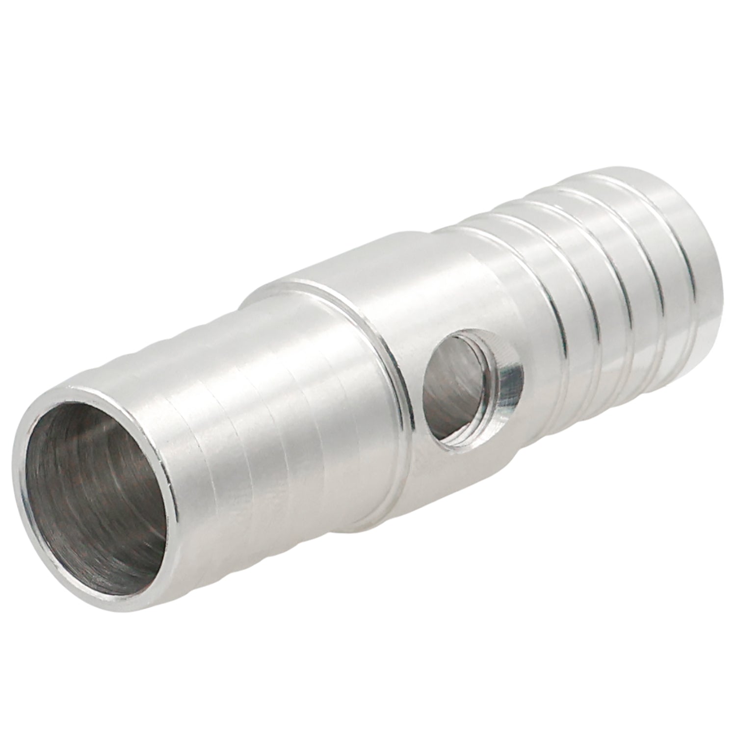 3/4" Hose Barb .750 Inch w/ 1/8" NPT Steam Port Splice Coupler Fitting Adapter - ICT Billet AN627-12X125