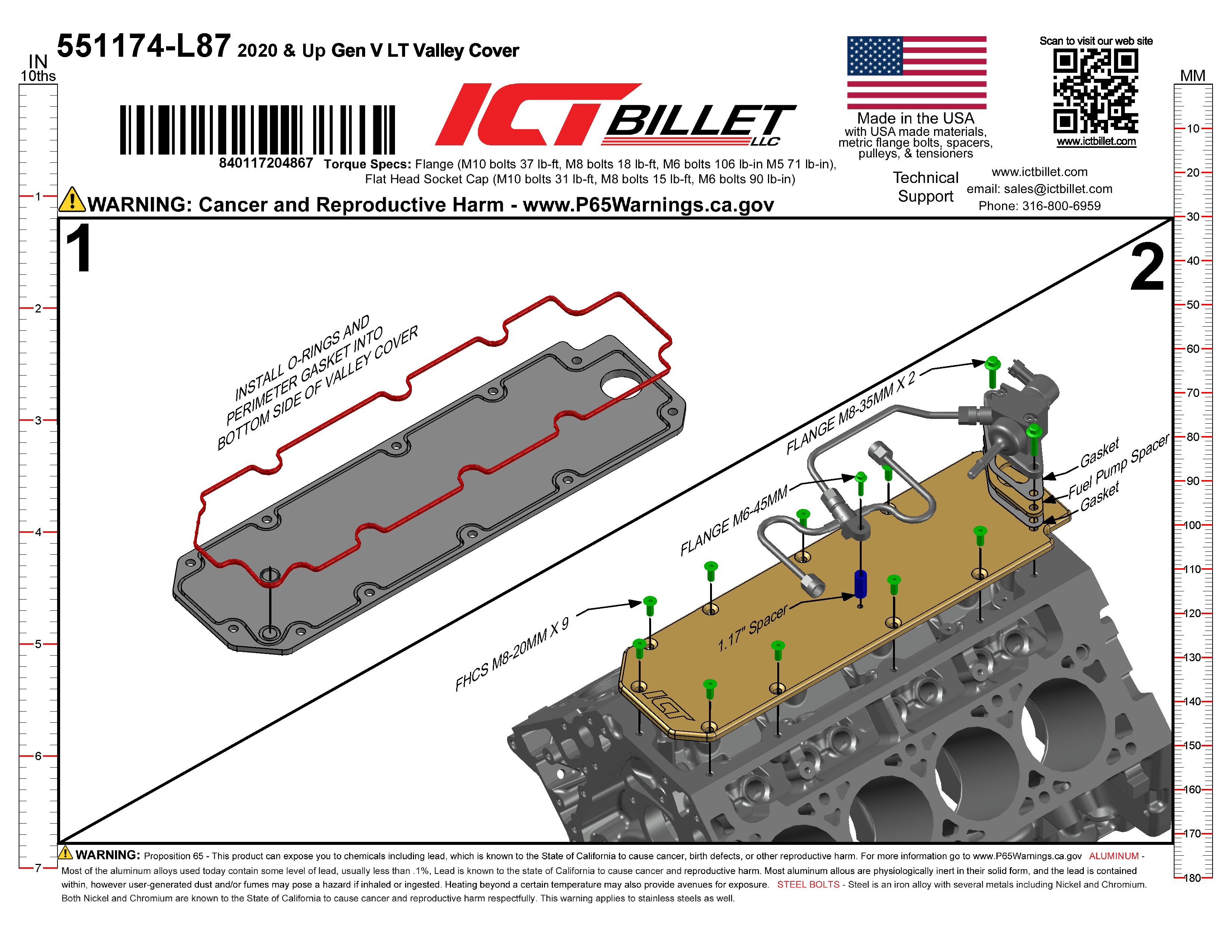 Gen V LT Valley Cover L82 L84 L87 L8T LT4 LT5