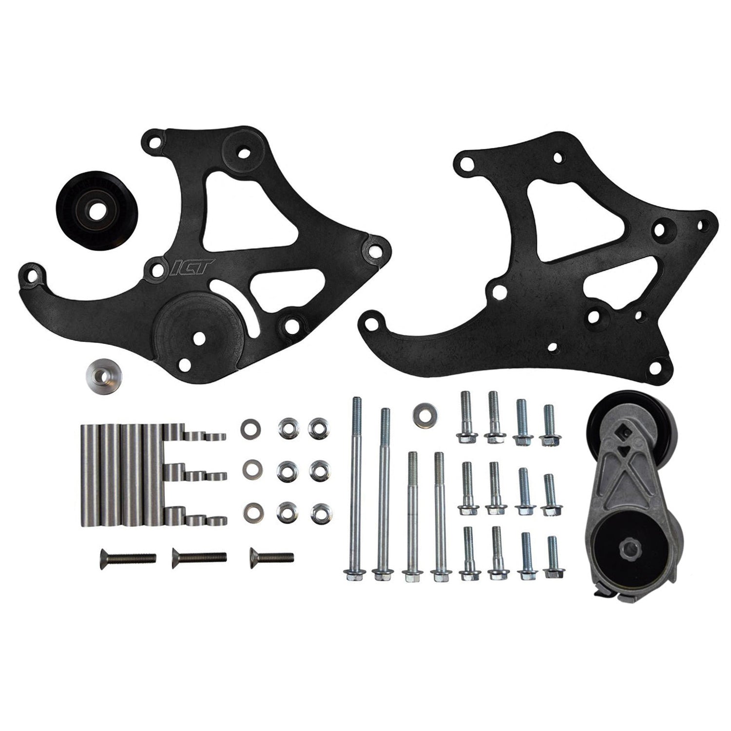 LS Truck - Black Cerakote Sanden 508 A/C Air Conditioner Compressor Bracket Kit LS1 LS3 LSX AC