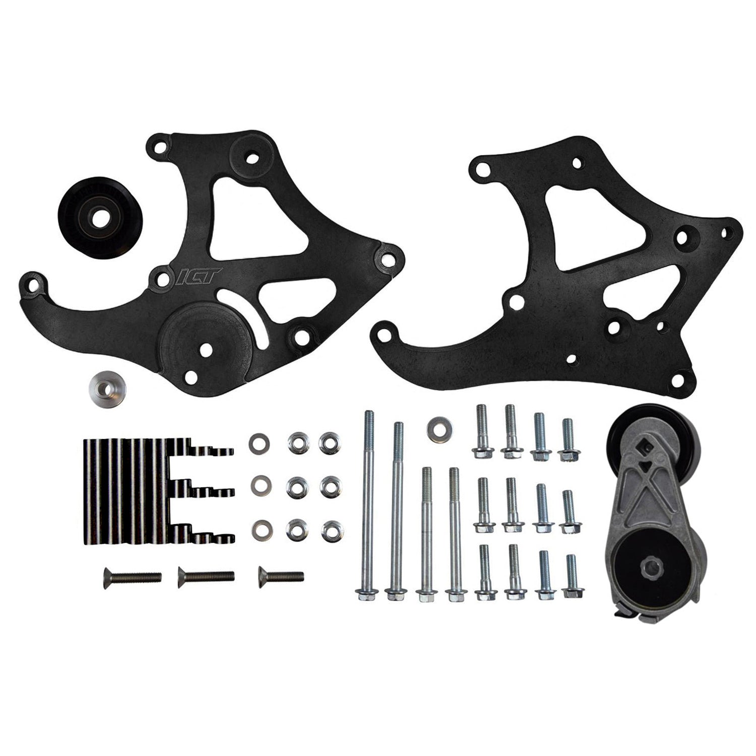 LS Truck - Black Cerakote Sanden 508 A/C Air Conditioner Compressor Bracket Kit LS1 LS3 LSX AC
