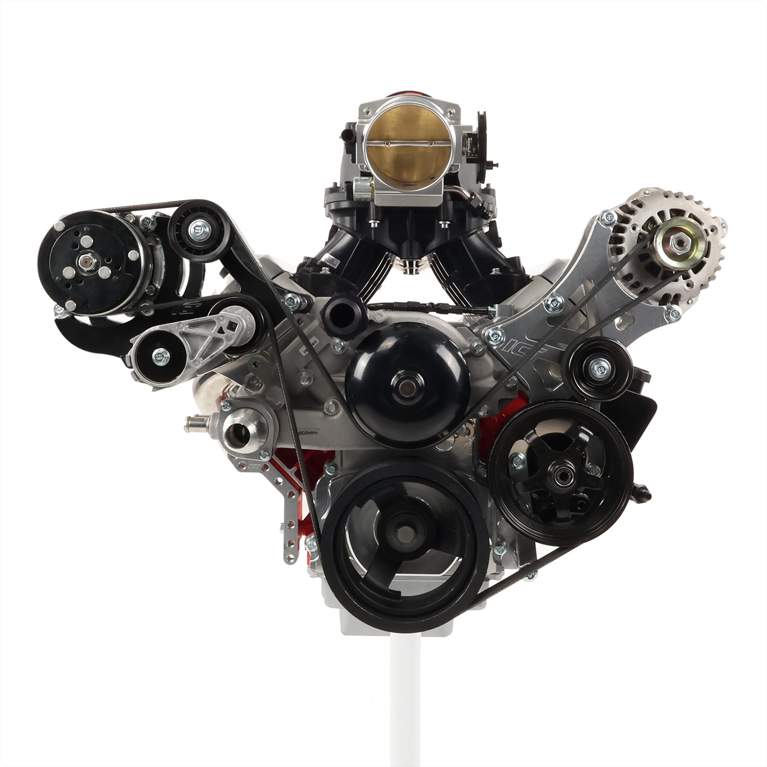 LS Truck - Black Cerakote Sanden 508 A/C Air Conditioner Compressor Bracket Kit LS1 LS3 LSX AC