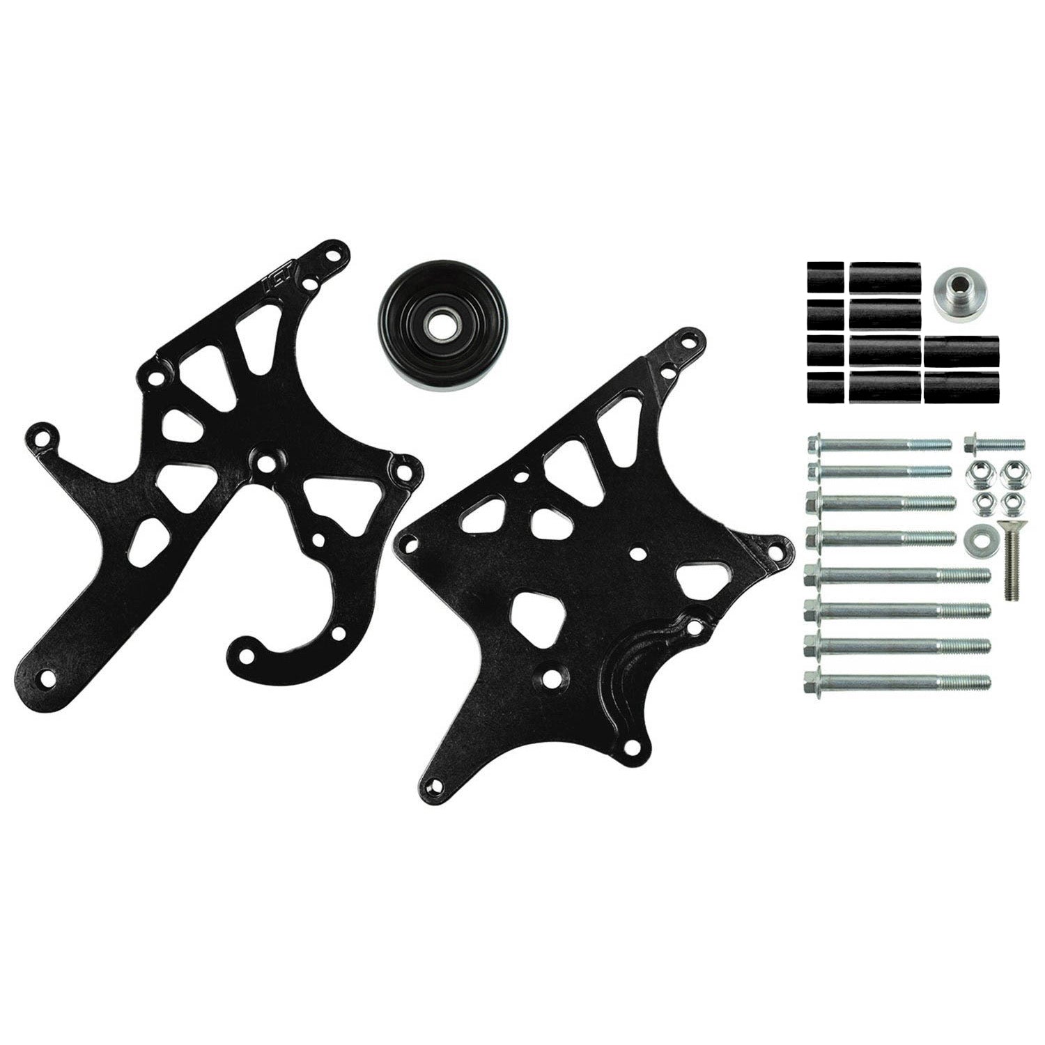 LS1 Camaro - Black Cerakote LS Alternator & Power Steering Pump Accessory Bracket Kit 98-2002 GTO