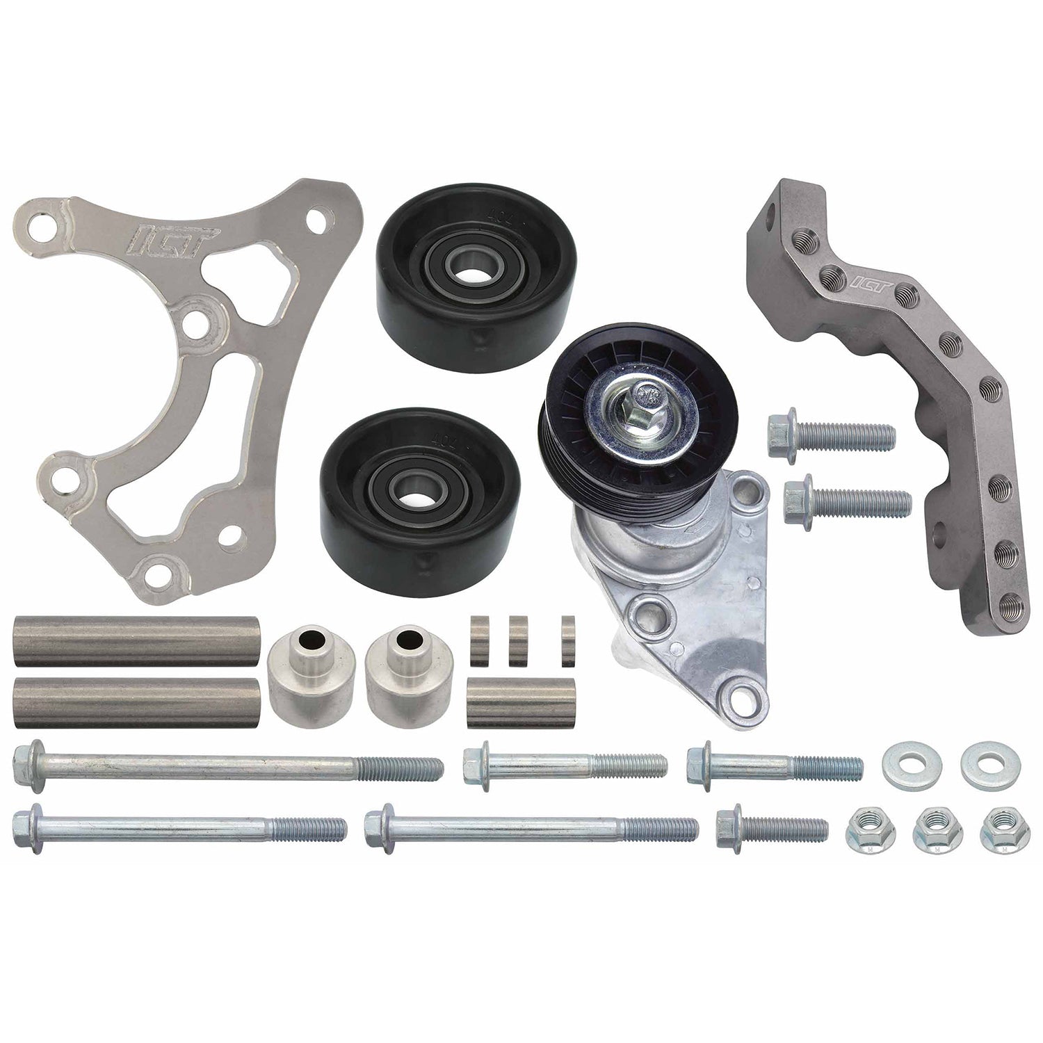 LS Truck - Belt Tensioner Relocation Bracket Kit w/ Pulley