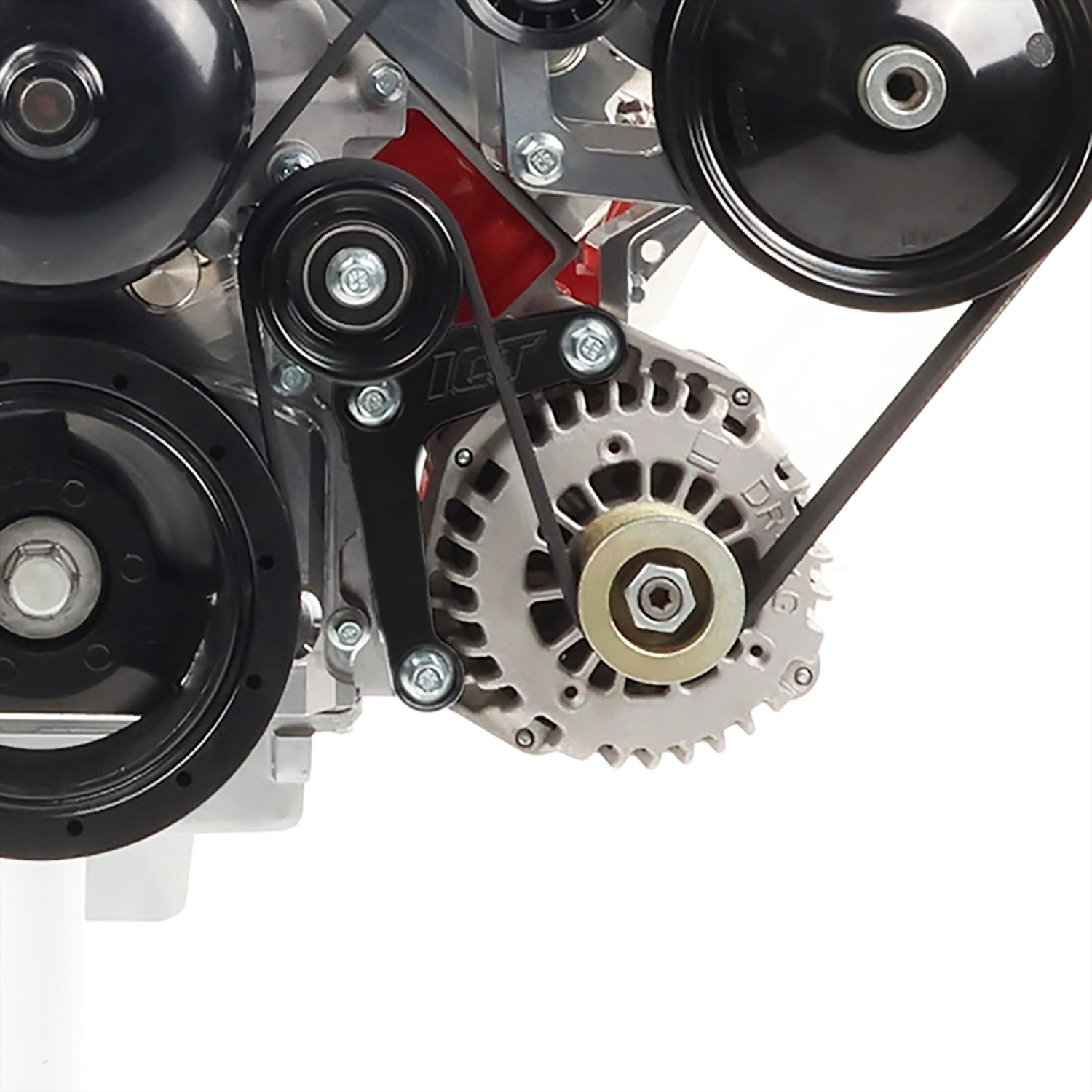 Black LS Alternator Bracket - Corvette Spacing (Low Mount)