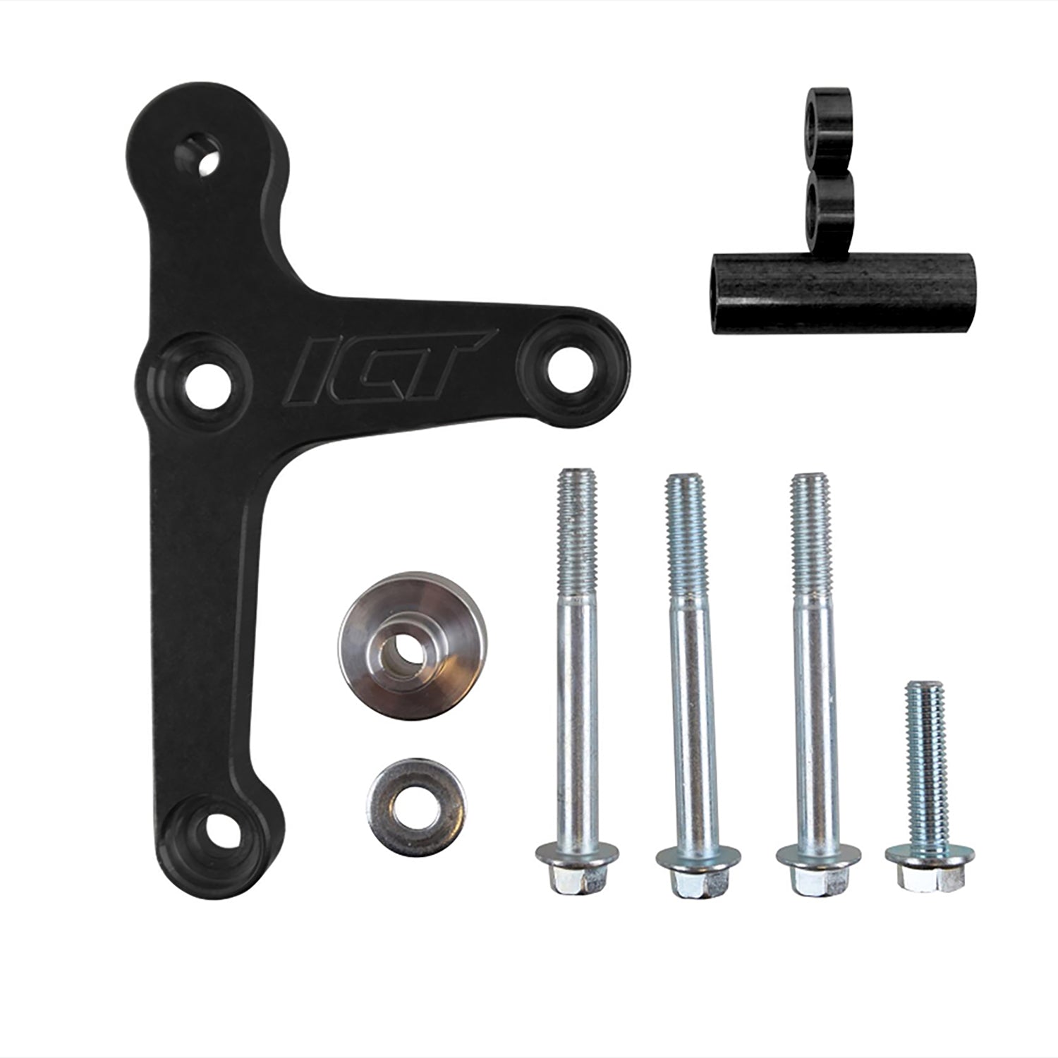 Black LS Alternator Bracket - Corvette Spacing (Low Mount)