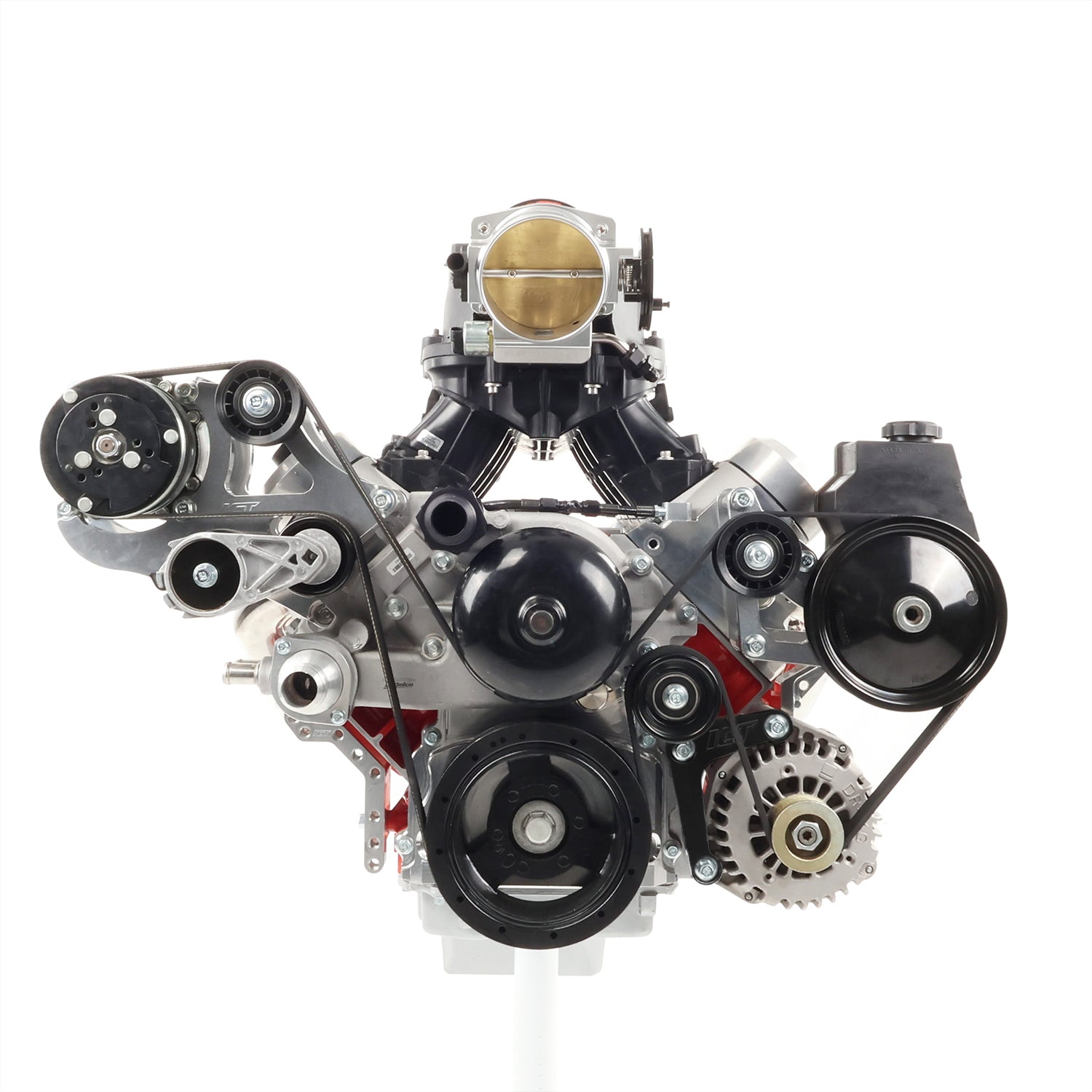 Black LS Alternator Bracket - Corvette Spacing (Low Mount)