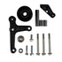 LS Truck - Black Cerakote Billet Low Mount Alternator Bracket Kit w/ Pulley