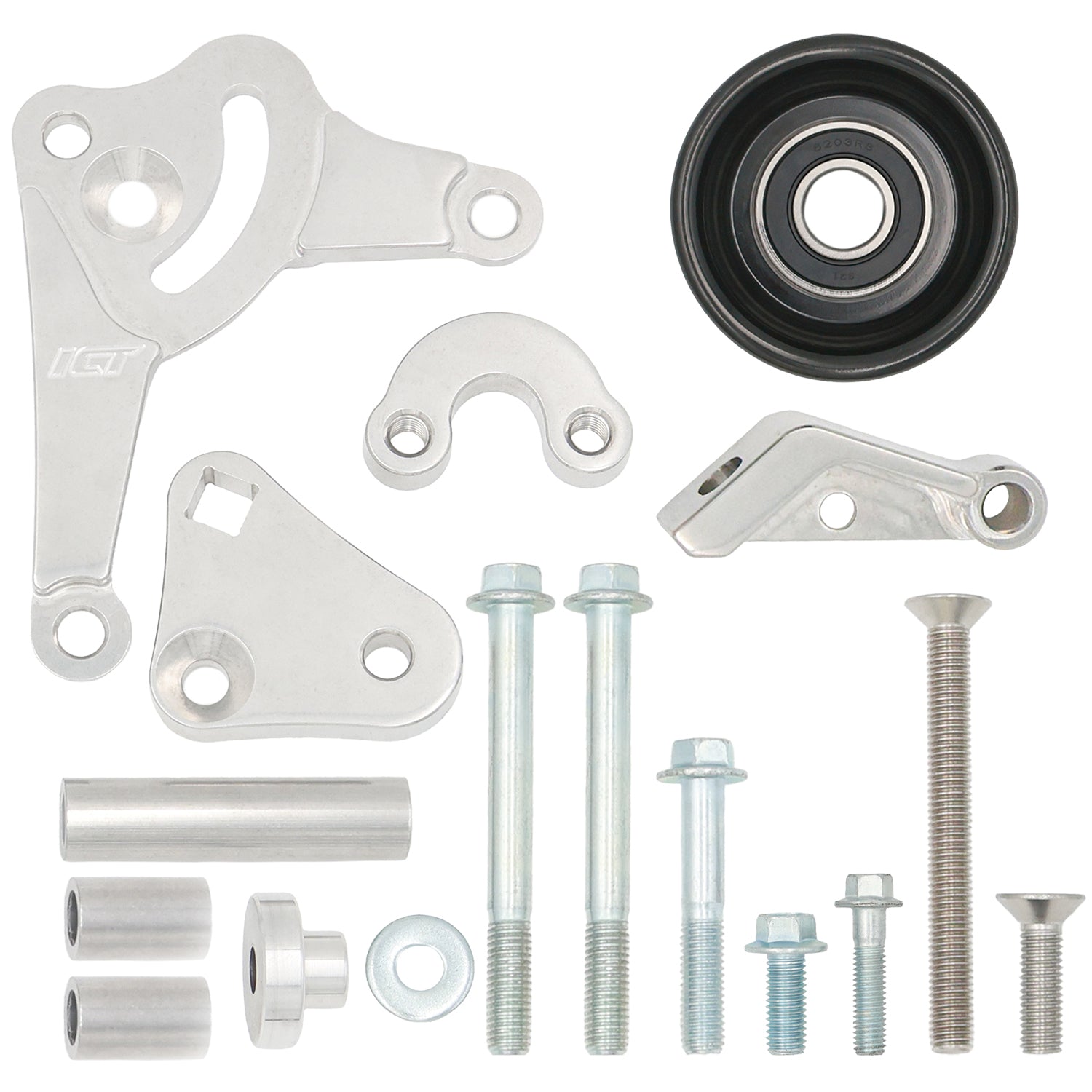 LS Alternator Bracket - LS1 Camaro Spacing  (w/ Manual Tensioner)