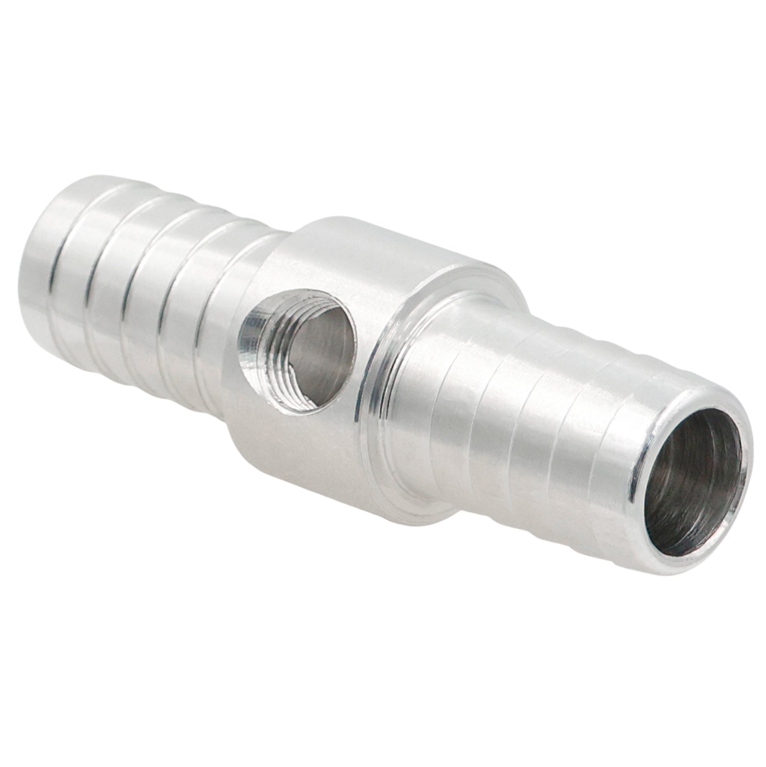 5/8" Hose Barb .625 Inch w/ 1/8" NPT Steam Port Splice Coupler Fitting Adapter - ICT Billet AN627-10x125