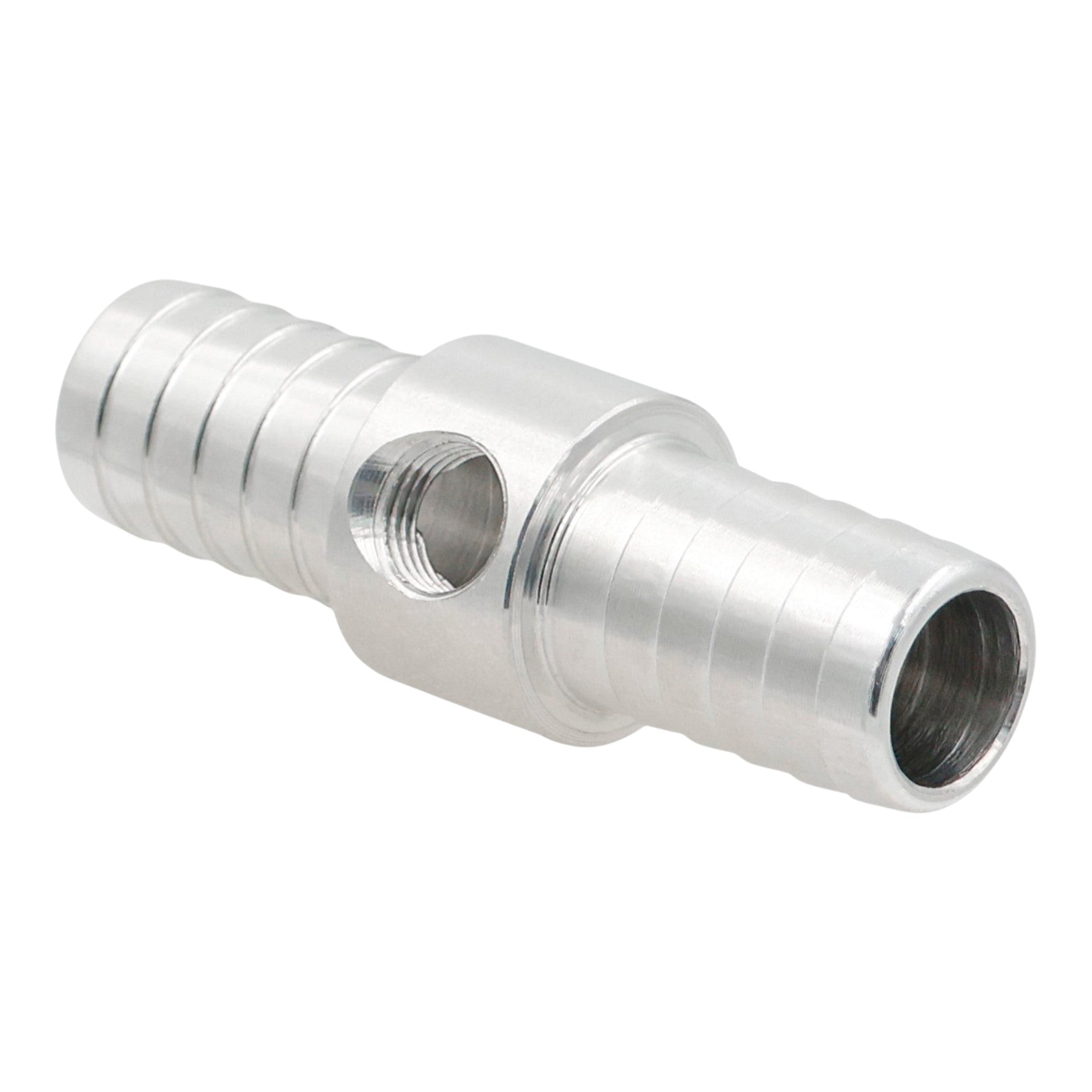 5/8" Hose Barb .625 Inch w/ 1/8" NPT Steam Port Splice Coupler Fitting Adapter - ICT Billet AN627-10x125