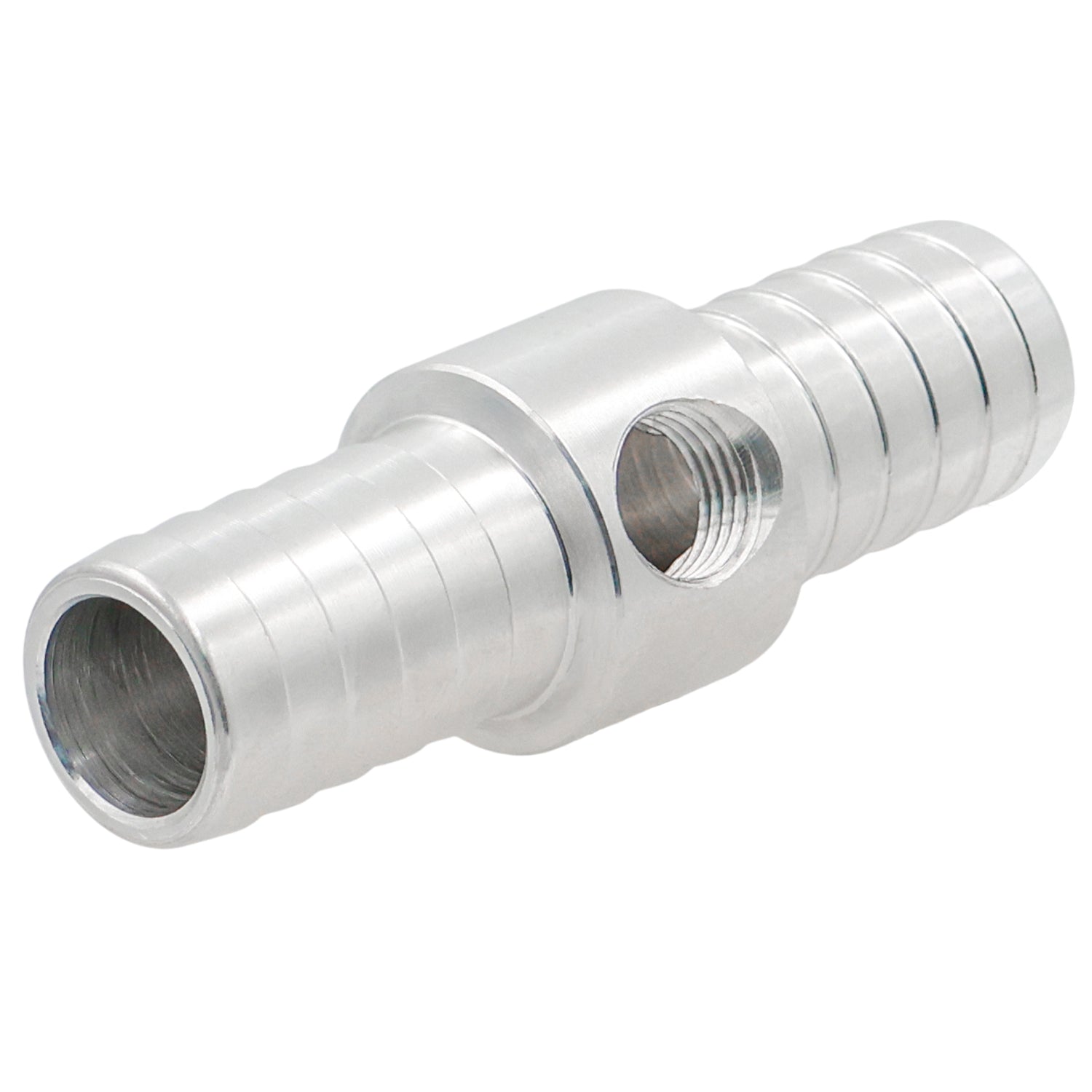 5/8" Hose Barb .625 Inch w/ 1/8" NPT Steam Port Splice Coupler Fitting Adapter - ICT Billet AN627-10x125