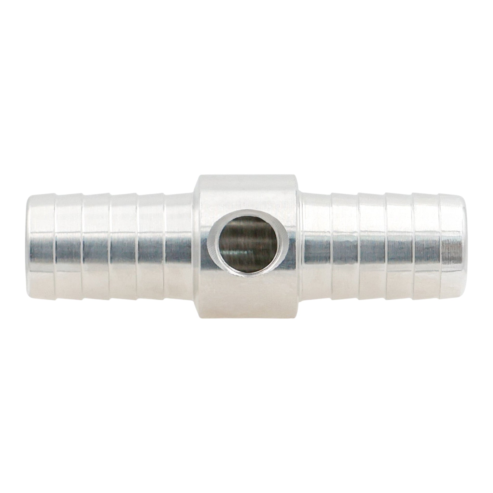 5/8" Hose Barb .625 Inch w/ 1/8" NPT Steam Port Splice Coupler Fitting Adapter - ICT Billet AN627-10x125