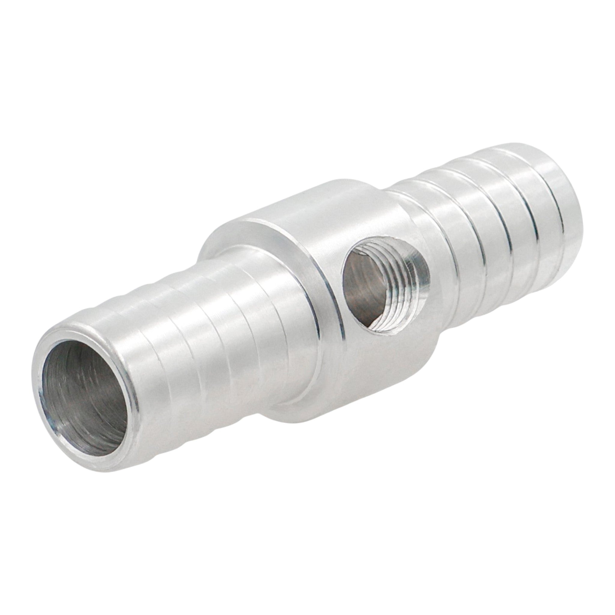 5/8" Hose Barb .625 Inch w/ 1/8" NPT Steam Port Splice Coupler Fitting Adapter - ICT Billet AN627-10x125