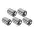 5pc Aluminum M8-1.25mm Weld On Bung Female Nut Threaded Insert Metric 8mm - ICT Billet FM0812BUNG-5