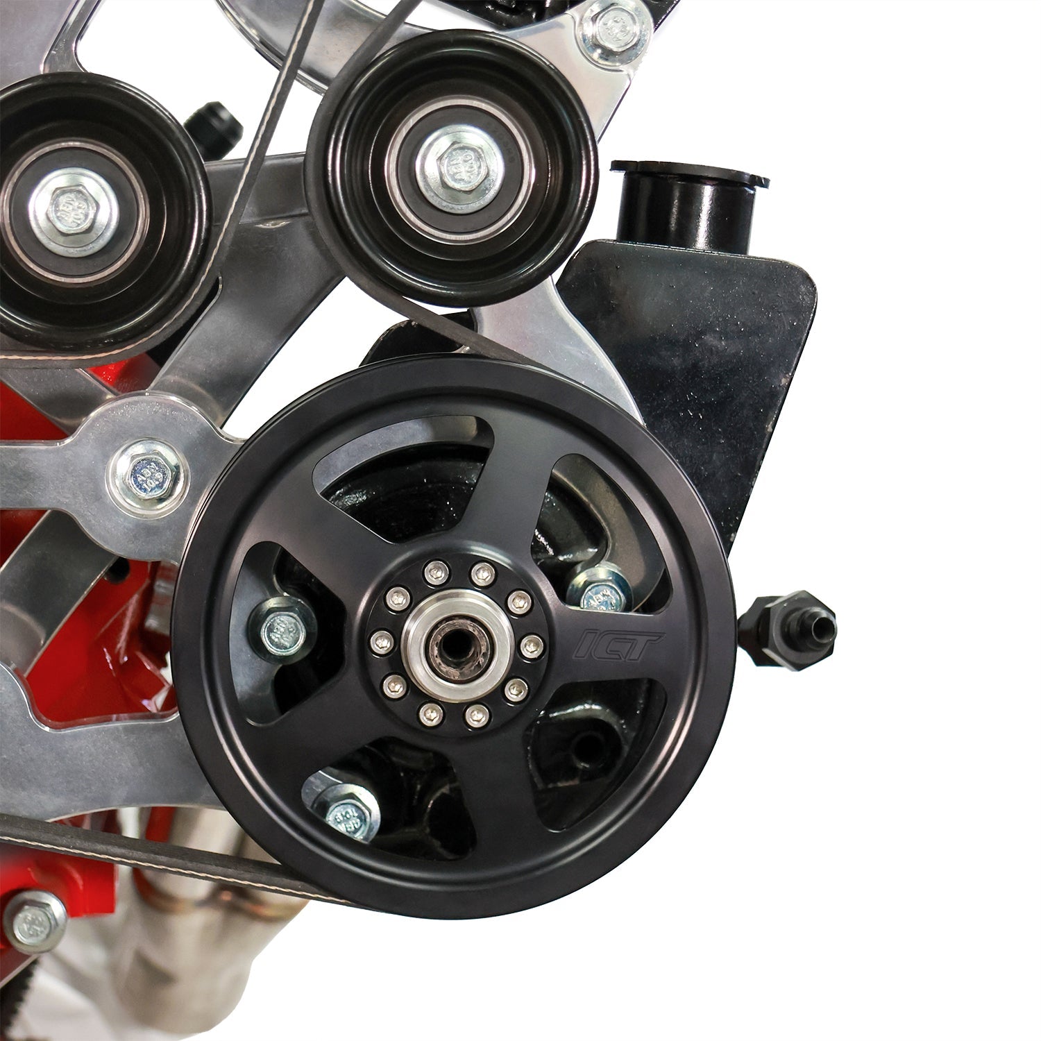 6-Rib - Billet 2pc Power Steering Pulley - LS Truck - ICT Billet PUL300-RB6-PS60
