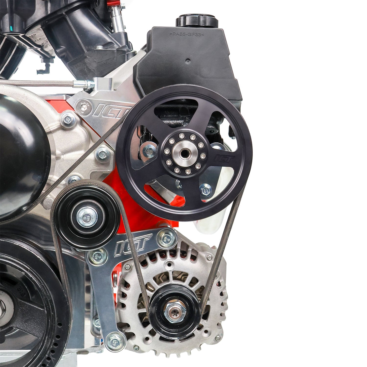 6 Rib - Billet 2pc Power Steering Pulley - LS1 Camaro - ICT Billet PUL200-RB6-PS60