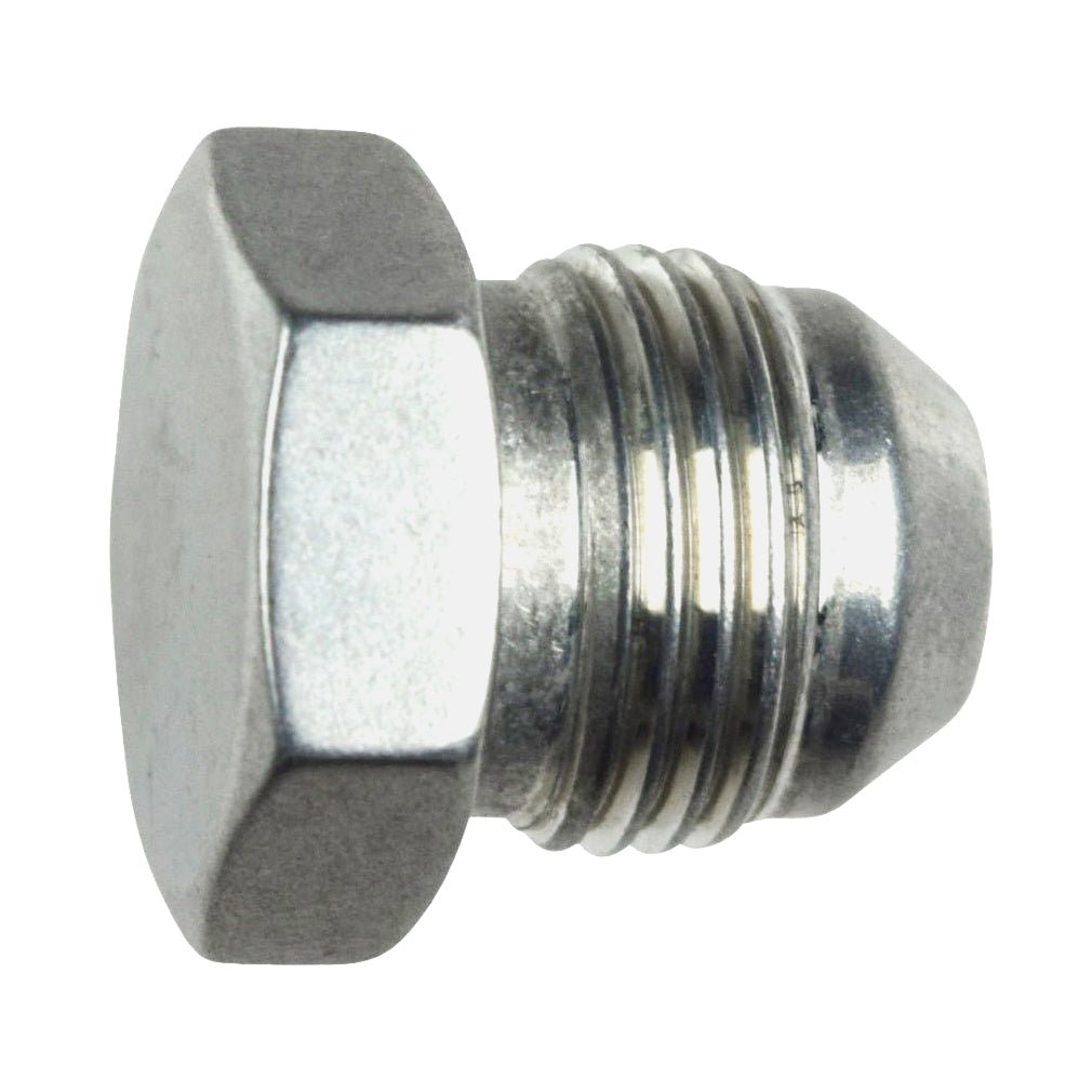 -8AN Flare Plug Male Nut 8 AN Block Off Cap Fitting Bare - ICT Billet AN806-08A