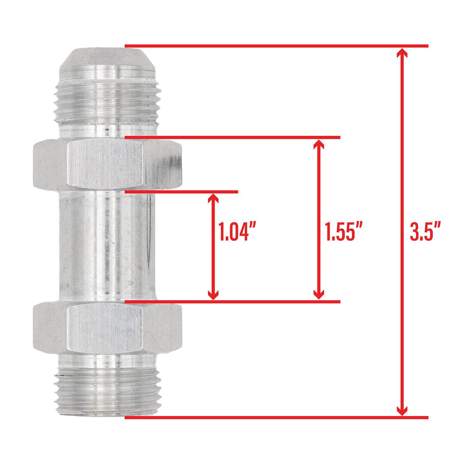 Extension 12AN flare to 12AN ORB Adapter Fitting