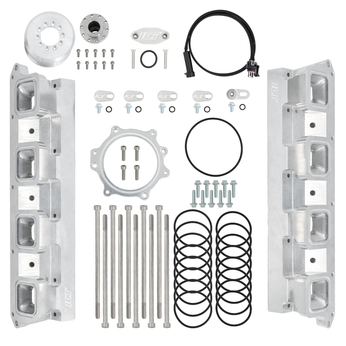 Hellcat Supercharger to LS Cathedral Head Adapter Kit – ICT Billet