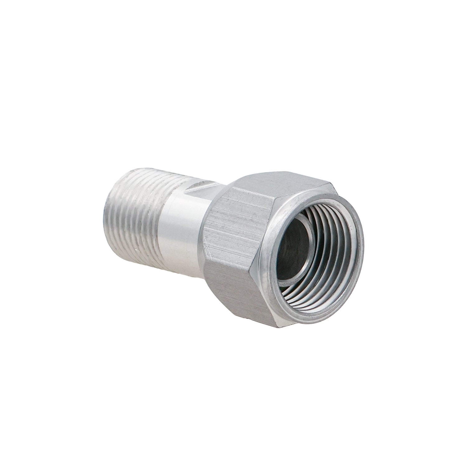 A/C Air Conditioning Adapter Fitting 10 (5/8) Female to 8 (1/2) Male - ICT Billet FAC10F08M