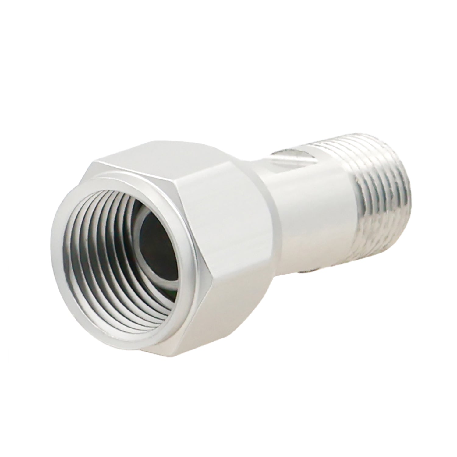 A/C Air Conditioning Adapter Fitting 8 (1/2) Female to 6 (3/8) Male - ICT Billet FAC08F06M