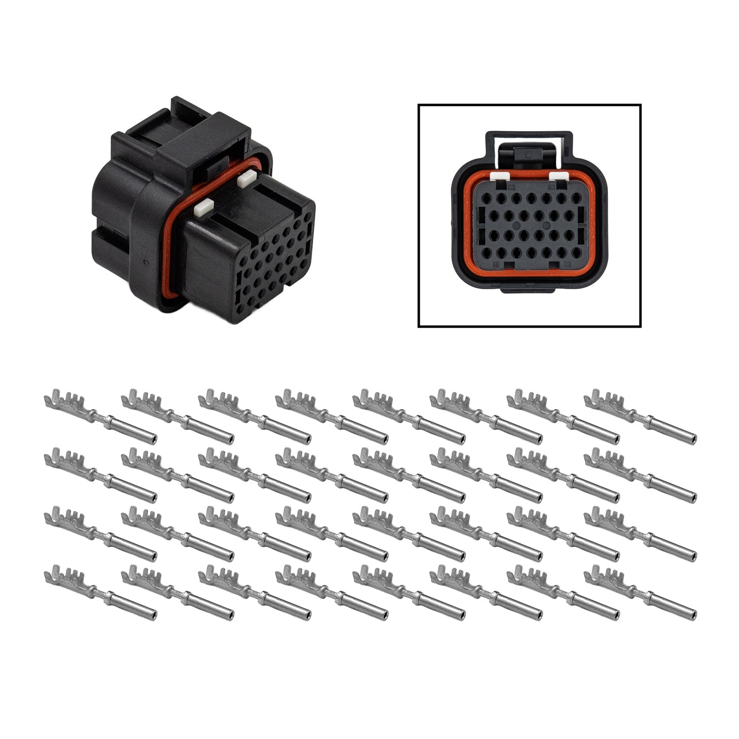 Ecu Plug Amp Superseal 26 Pin ECU connector component kit 4 Keyway J3 – ICT Billet