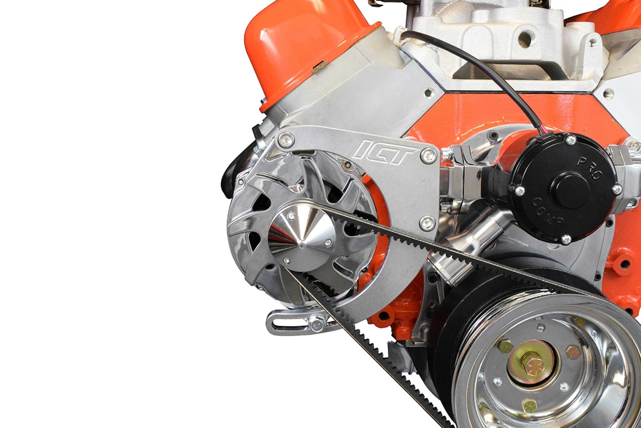 BBC Alternator & Power Steering Pump Accessory Drive Brackets Kit for Electric Water Pump - ICT Billet 551416