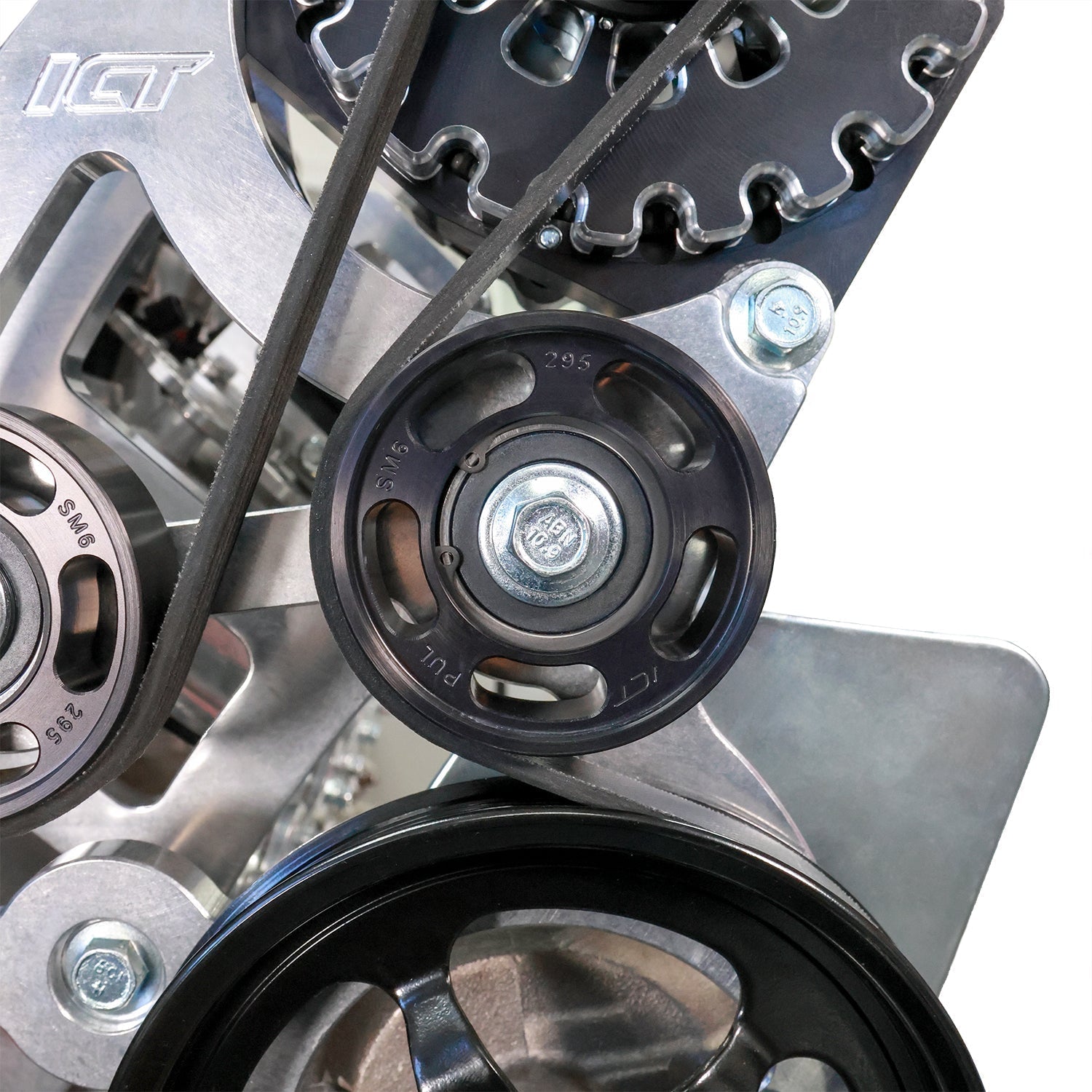 Billet 6-Rib Smooth Idler Pulley - ICT Billet PUL-SM6-295