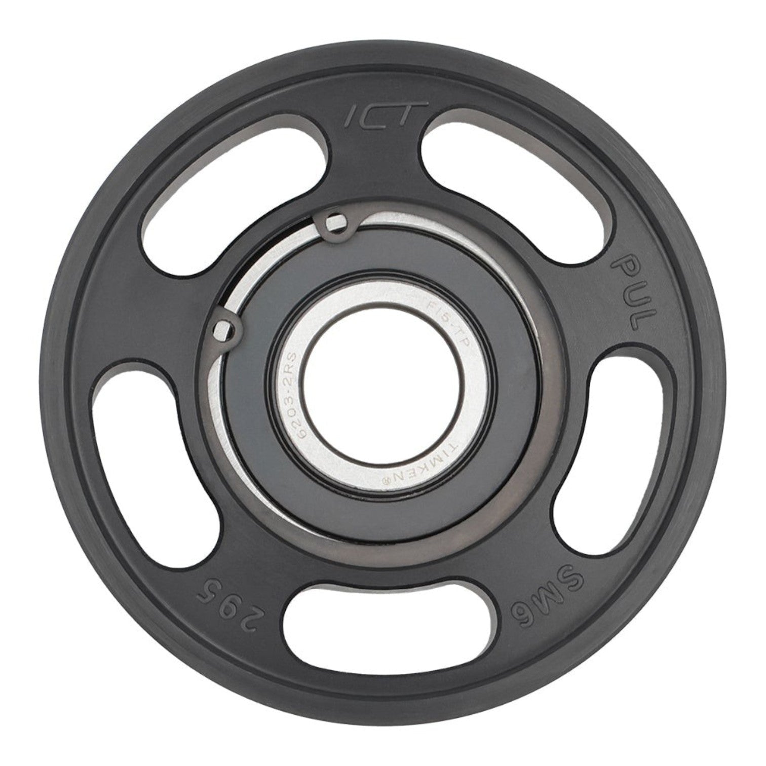 Billet 6-Rib Smooth Idler Pulley - ICT Billet PUL-SM6-295