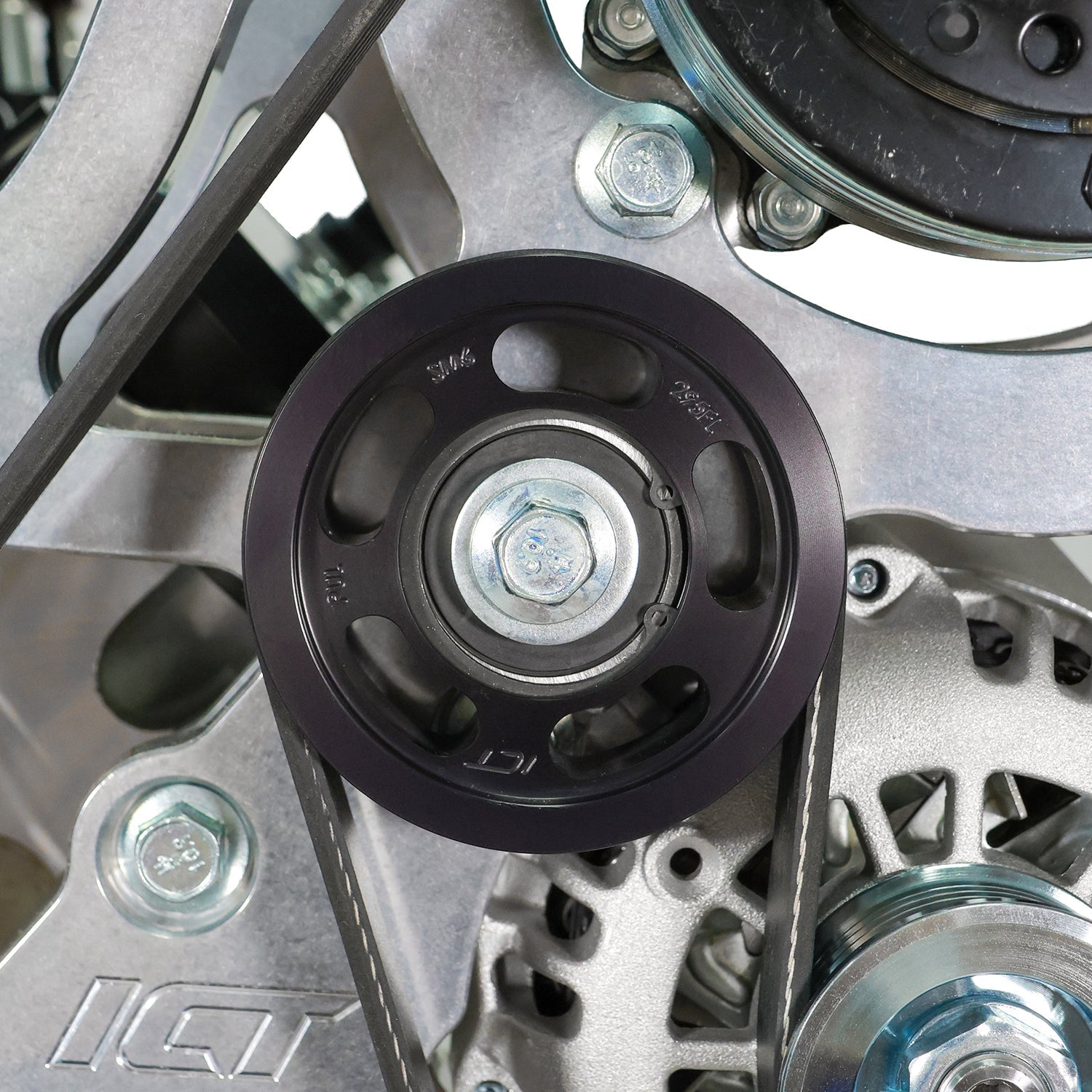 Billet 6-Rib Smooth Idler Pulley w/ Lip - ICT Billet PUL-SM6-295FL