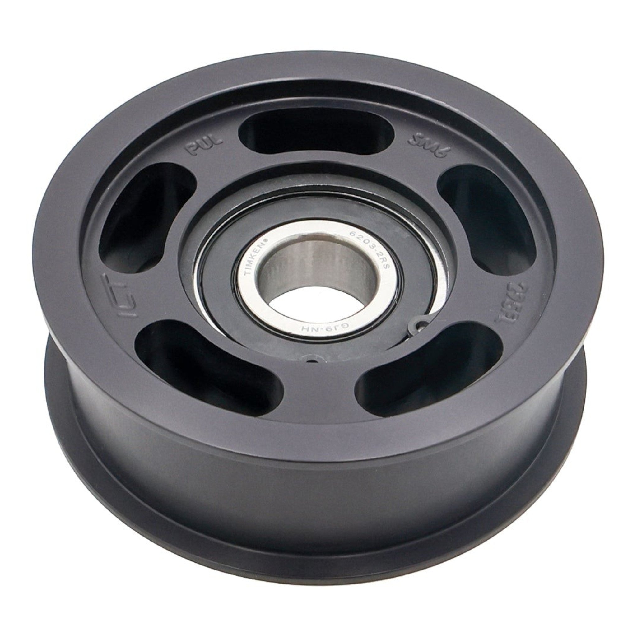 Billet 6-Rib Smooth Idler Pulley w/ Lip - ICT Billet PUL-SM6-295FL