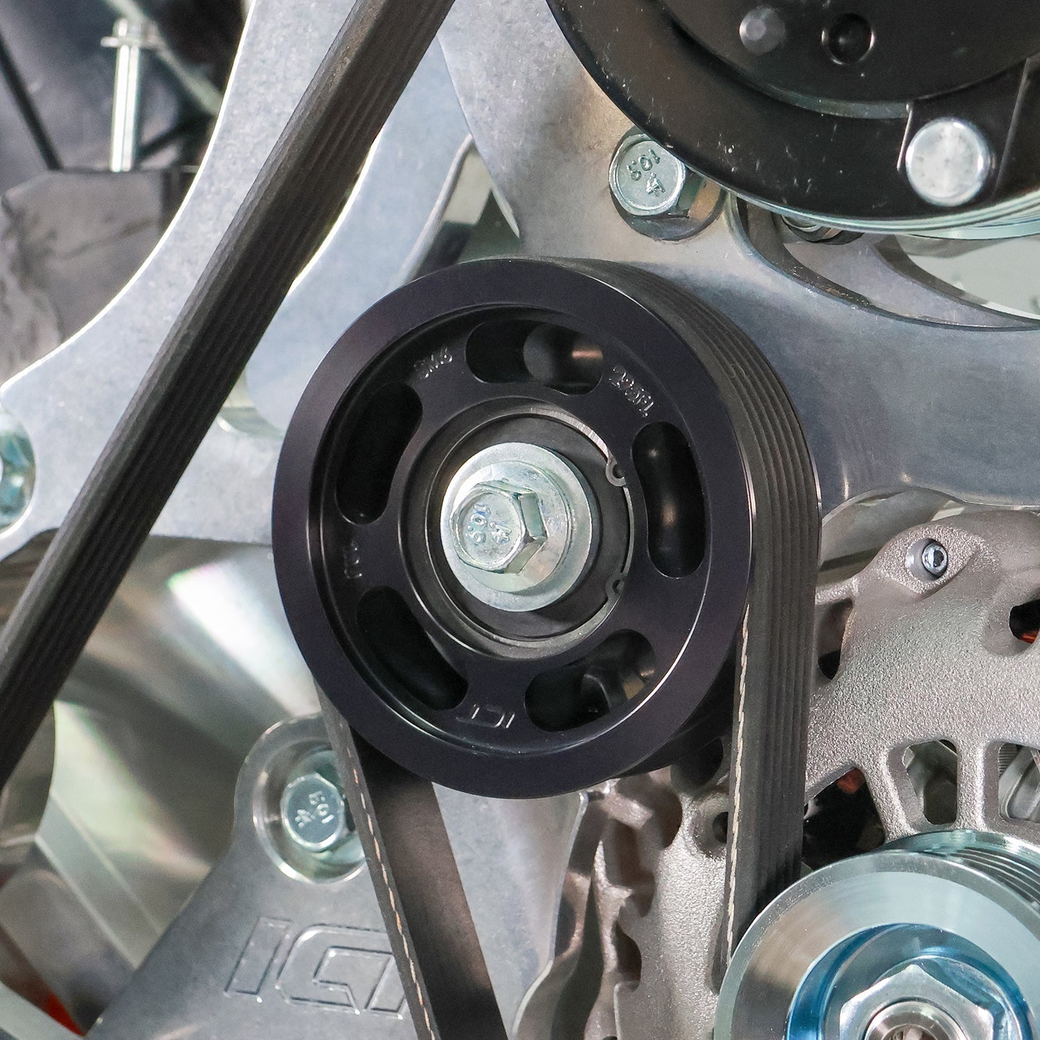Billet 6-Rib Smooth Idler Pulley w/ Lip - ICT Billet PUL-SM6-295FL