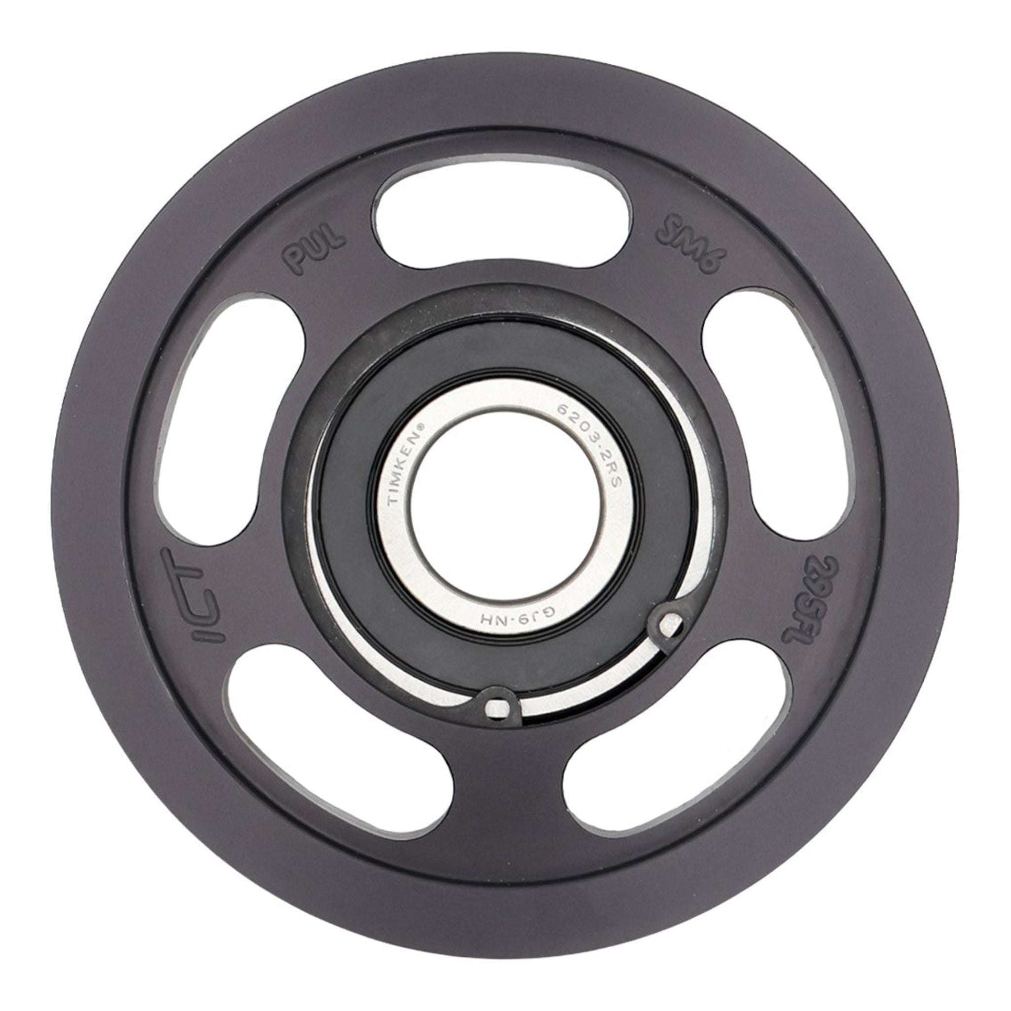 Billet 6-Rib Smooth Idler Pulley w/ Lip - ICT Billet PUL-SM6-295FL