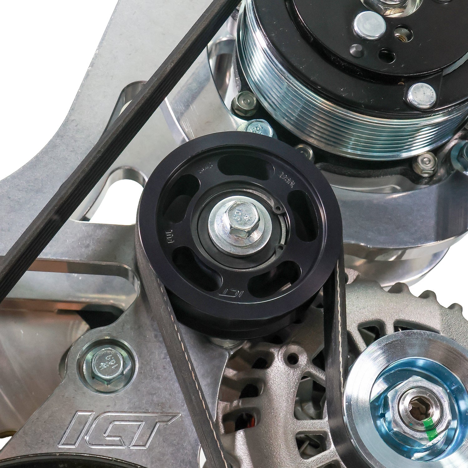 Billet 6-Rib Smooth Idler Pulley w/ Lip - ICT Billet PUL-SM6-295FL