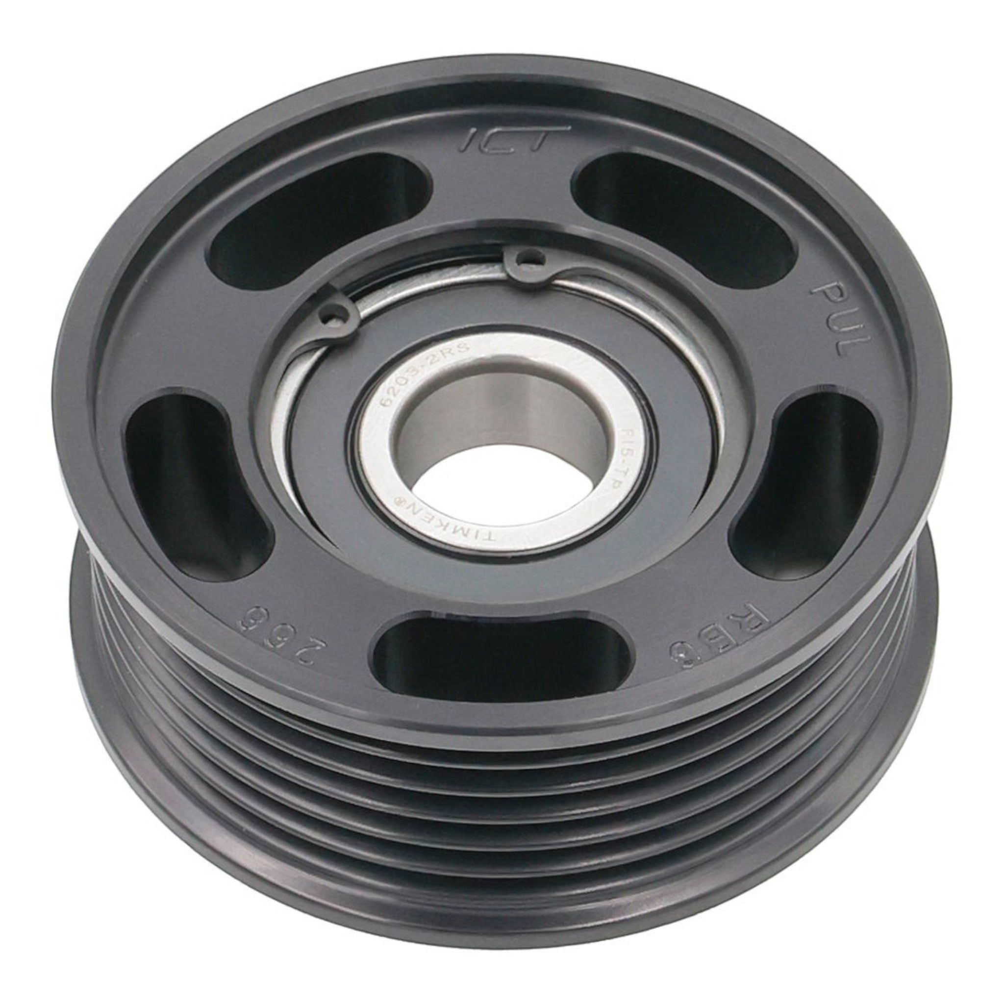 Billet 6 Ribbed Idler Pulley - ICT Billet PUL-RB6-266