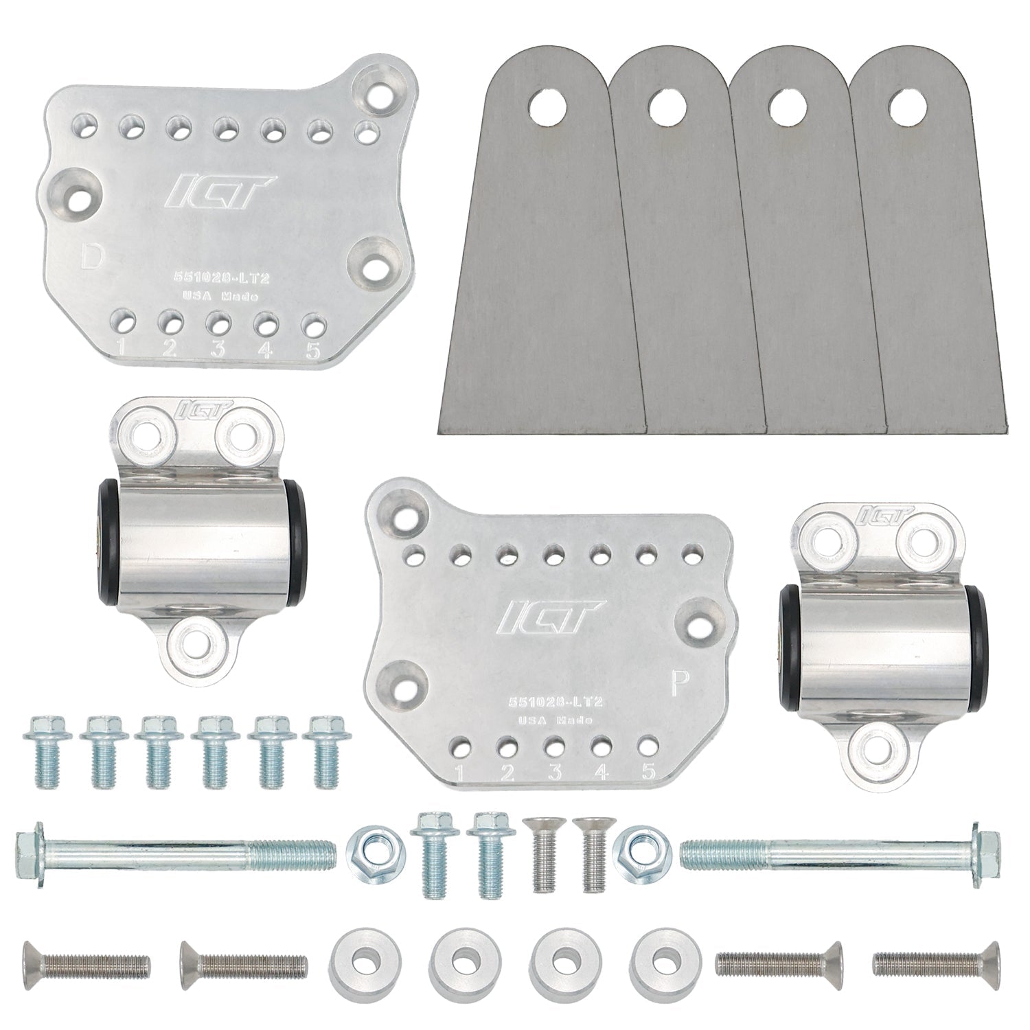 Billet LT2 Swap Universal Builders Motor Mount Kit - ICT Billet 551028-LT2