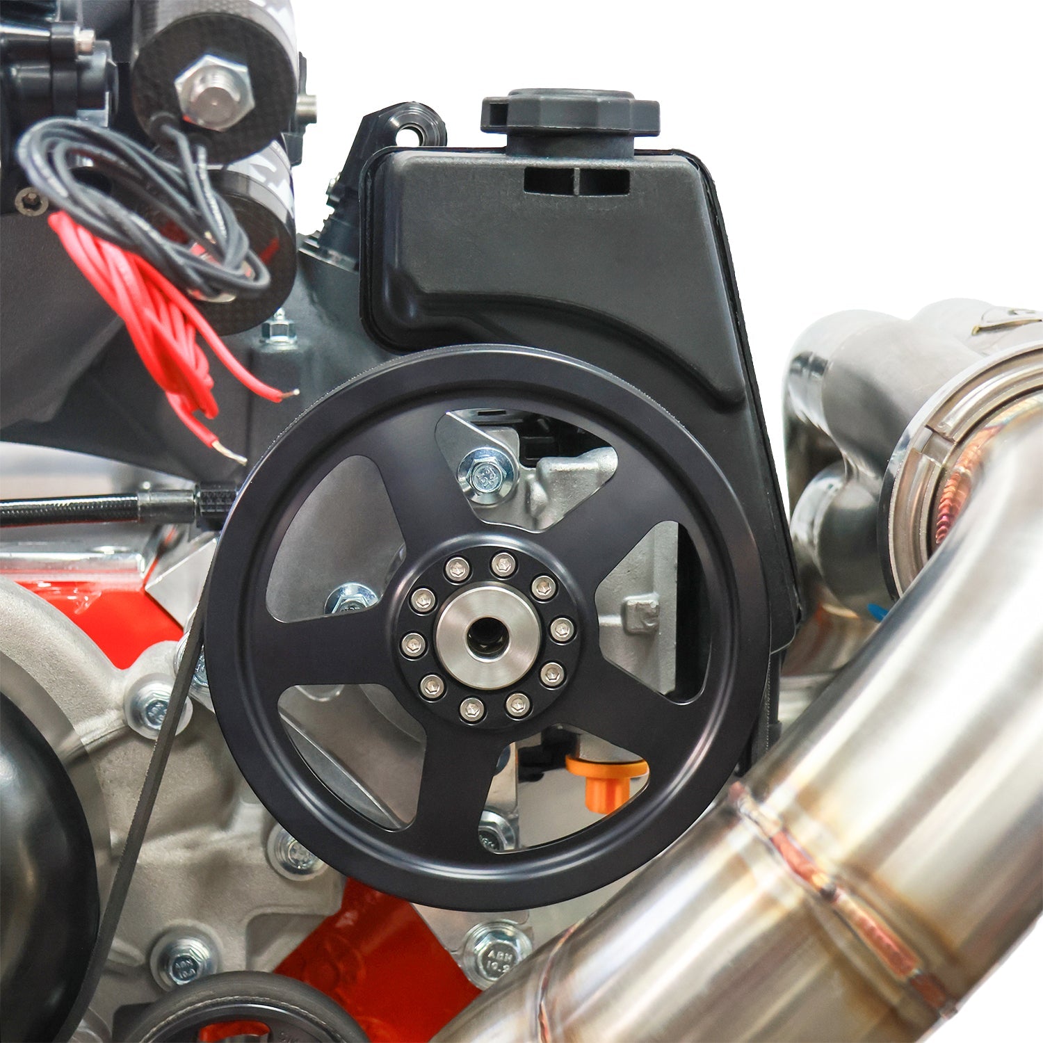 Billet Power Steering Pump Pulley and Hub for LS3 Camaro - ICT Billet PUL301-RB6-PS60